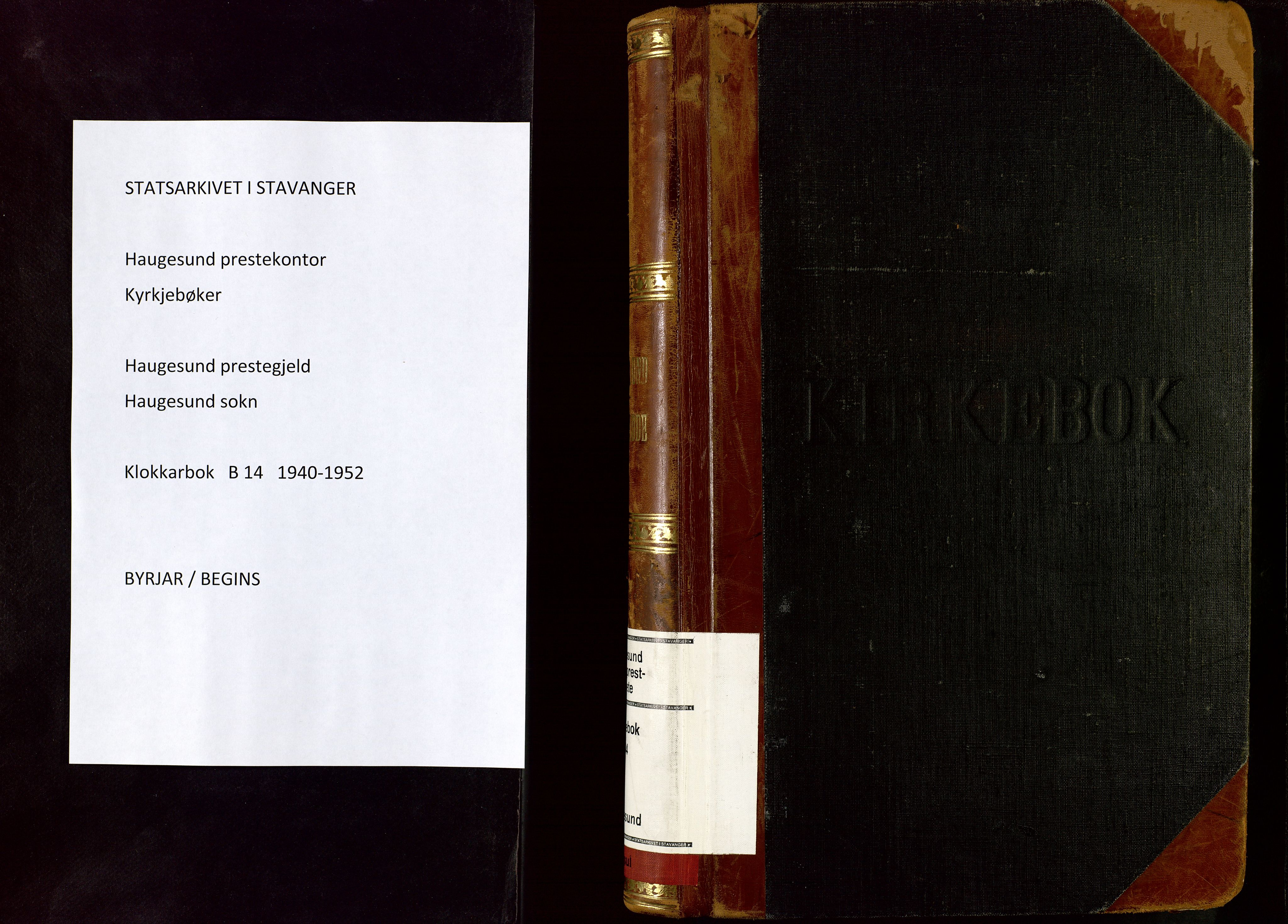Haugesund sokneprestkontor, SAST/A -101863/H/Ha/Hab/L0014: Parish register (copy) no. B 14, 1940-1952