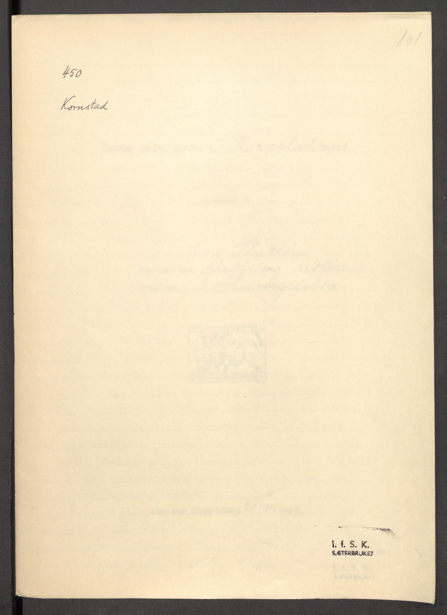 Instituttet for sammenlignende kulturforskning, RA/PA-0424/F/Fc/L0013/0001: Eske B13: / Møre og Romsdal (perm XXXV), 1933-1938, p. 101