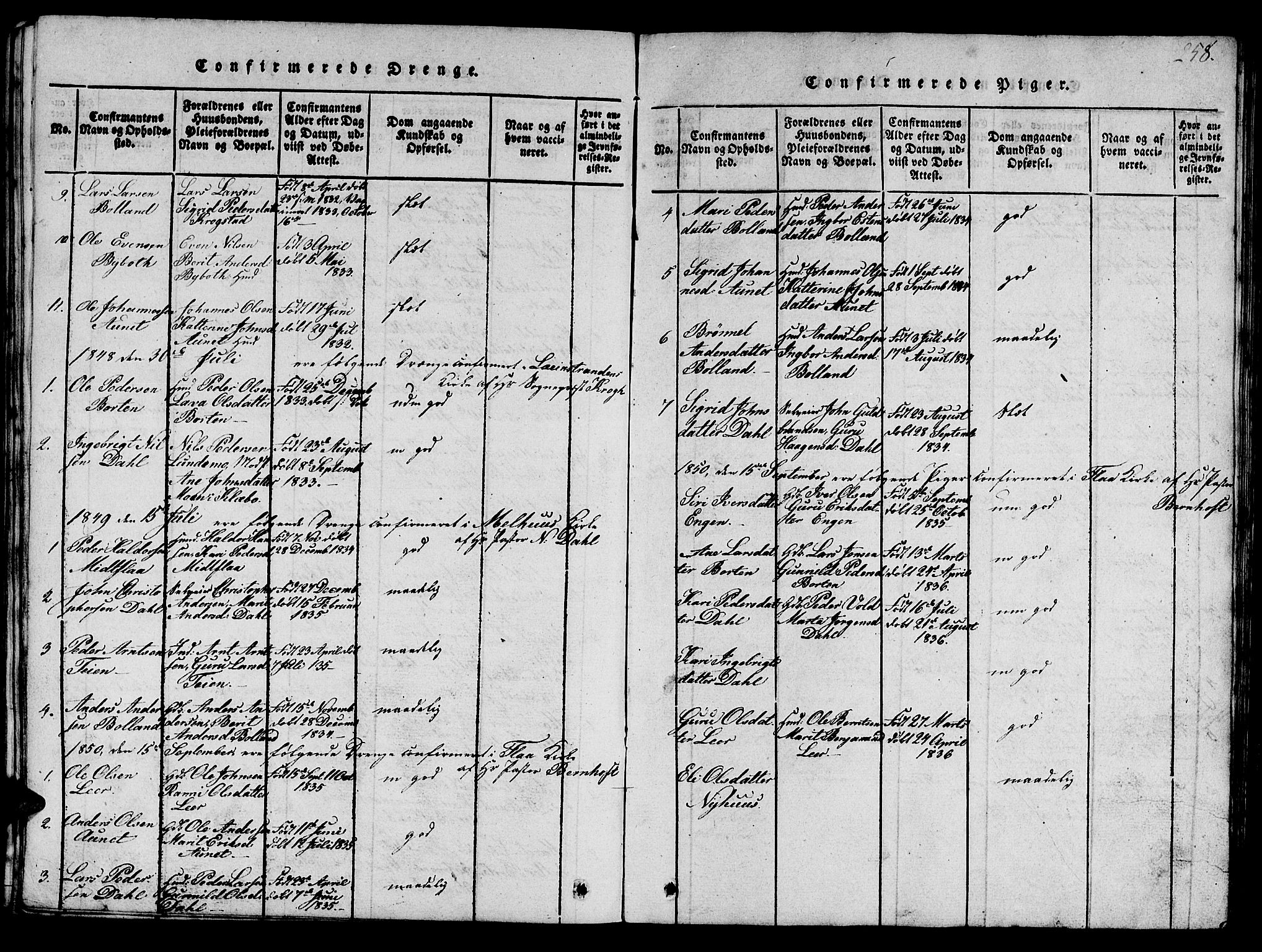Ministerialprotokoller, klokkerbøker og fødselsregistre - Sør-Trøndelag, SAT/A-1456/693/L1121: Parish register (copy) no. 693C02, 1816-1869, p. 258