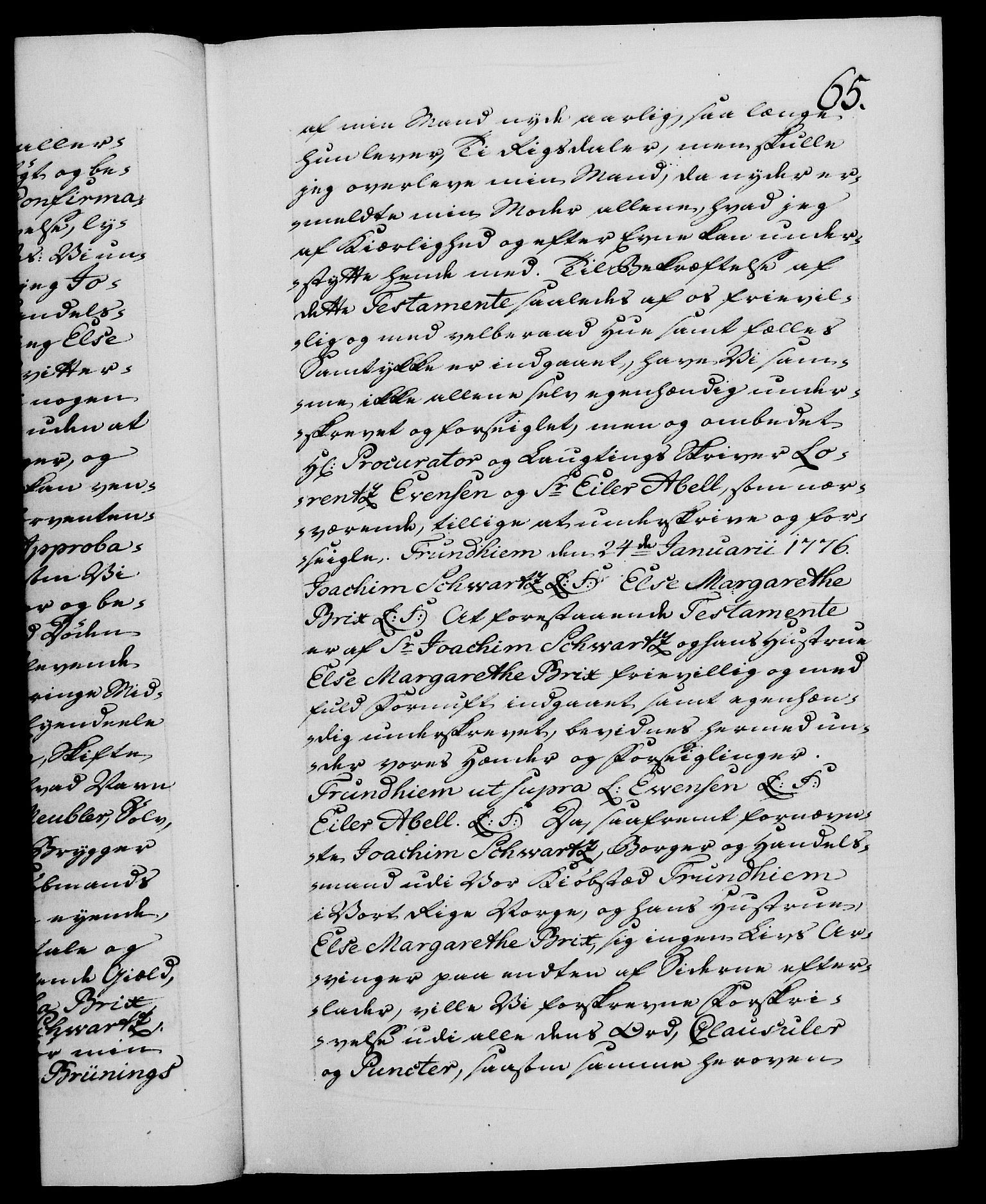 Danske Kanselli 1572-1799, RA/EA-3023/F/Fc/Fca/Fcaa/L0047: Norske registre, 1776-1778, p. 65a