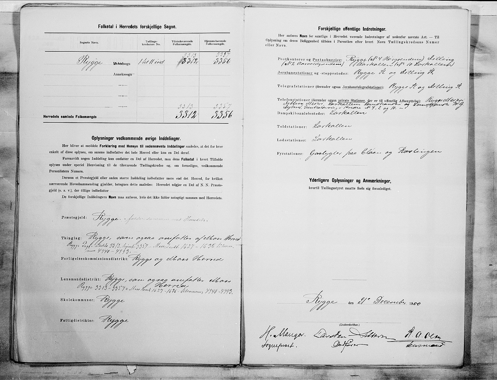SAO, 1900 census for Rygge, 1900, p. 3