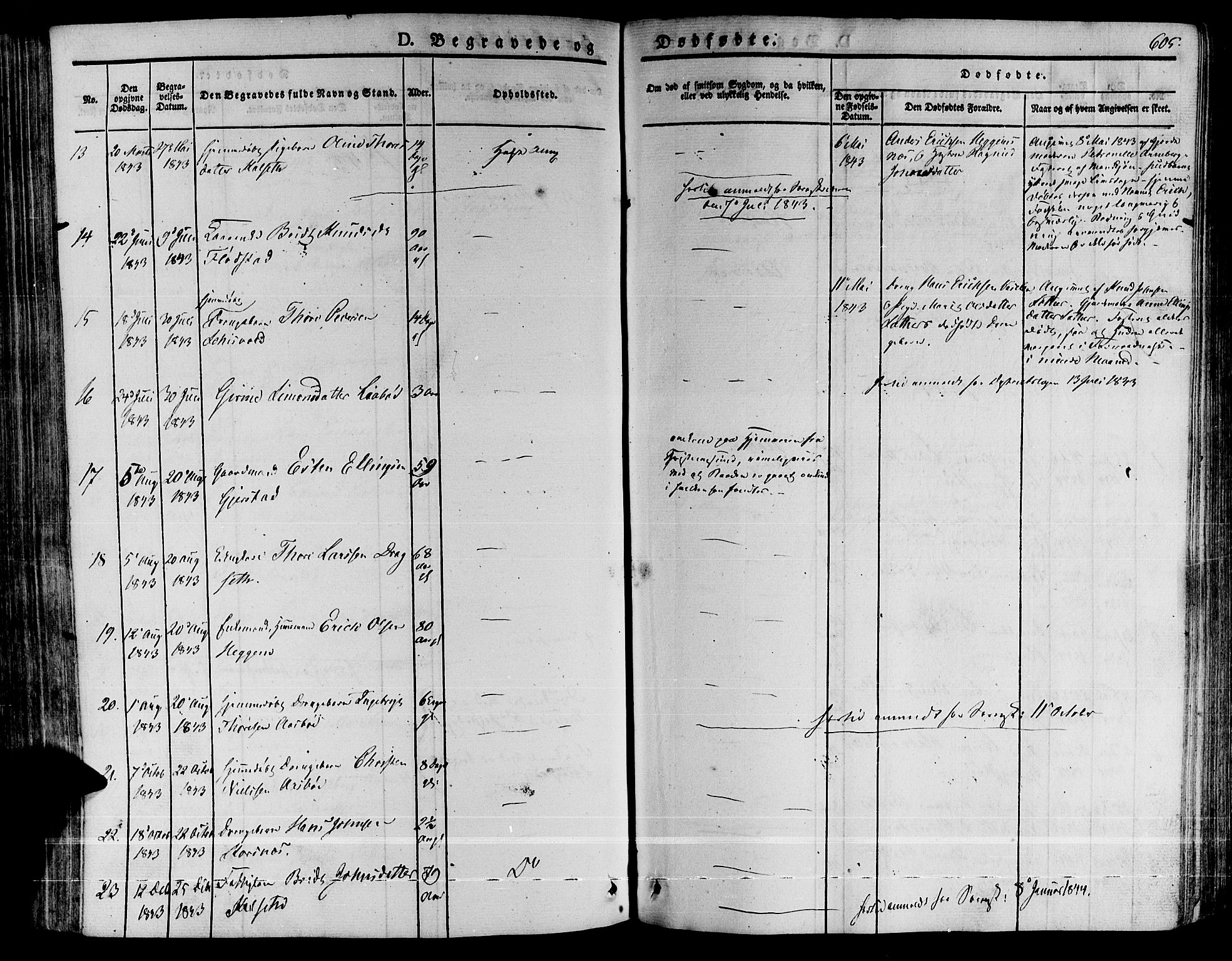 Ministerialprotokoller, klokkerbøker og fødselsregistre - Møre og Romsdal, SAT/A-1454/592/L1025: Parish register (official) no. 592A03 /2, 1831-1849, p. 605
