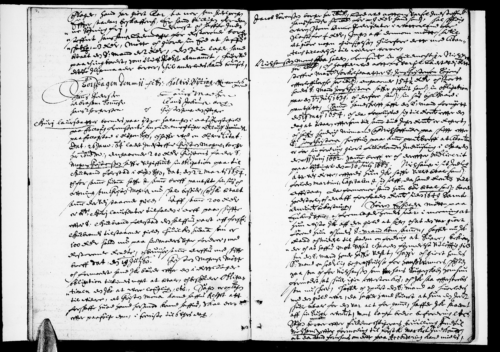 Christiania byfogd, AV/SAO-A-11543/F/Fb/L0005: Tingbok, 1664, p. 5b-6a