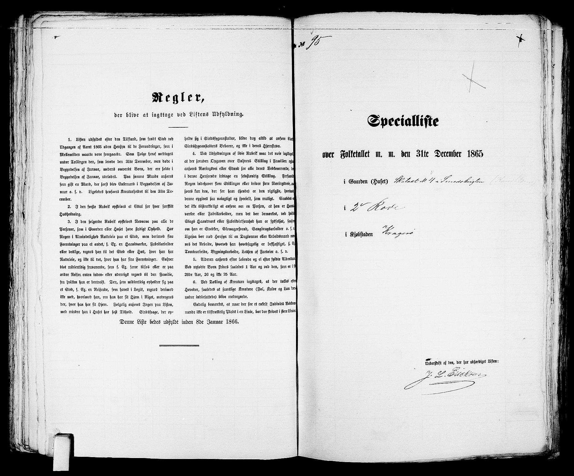 RA, 1865 census for Kragerø/Kragerø, 1865, p. 199