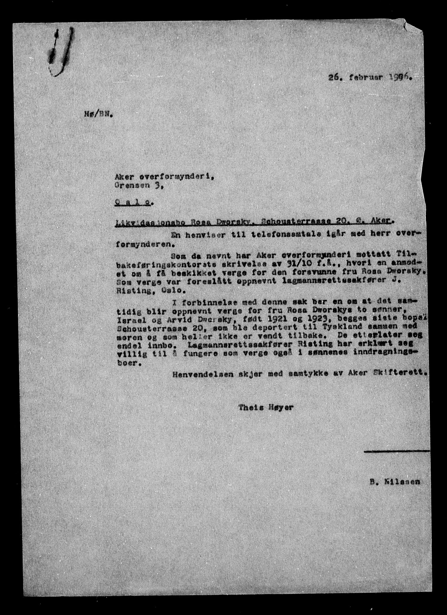 Justisdepartementet, Tilbakeføringskontoret for inndratte formuer, AV/RA-S-1564/H/Hc/Hcc/L0932: --, 1945-1947, p. 12