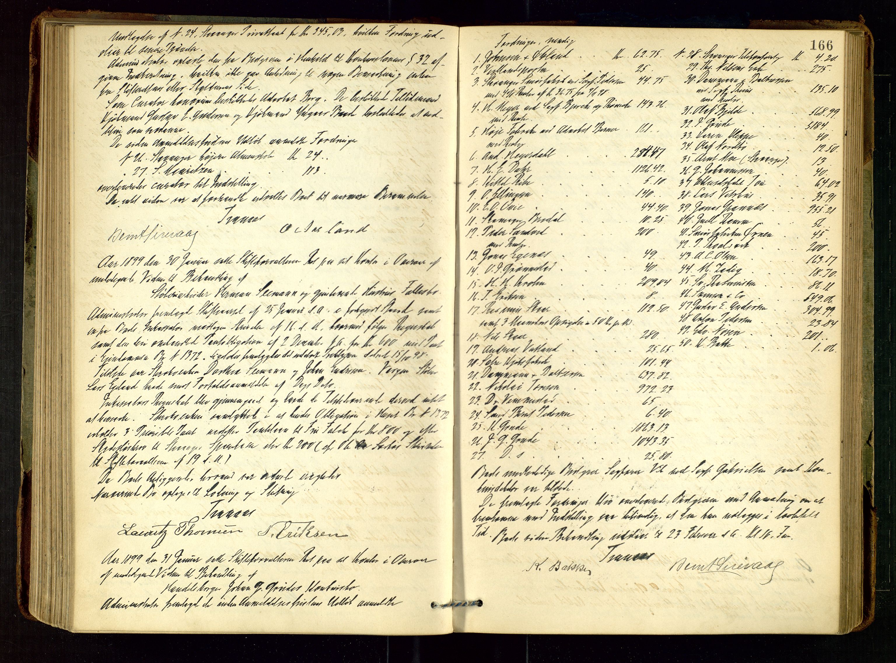 Stavanger skifteforvalter, AV/SAST-A-101412/001/5/50/503BA/L0003: Skifteforhandlingsprotokoll, 1896-1901, p. 166