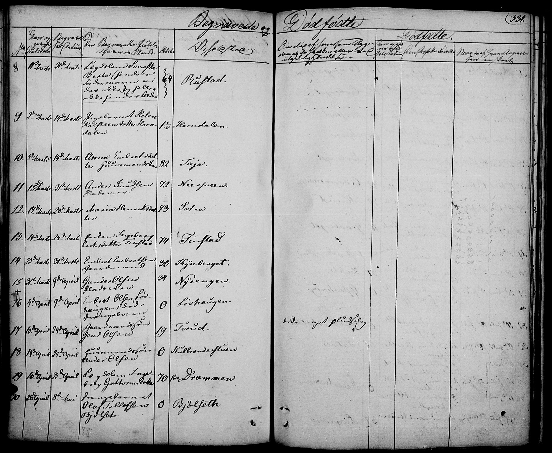 Elverum prestekontor, AV/SAH-PREST-044/H/Ha/Haa/L0008: Parish register (official) no. 8, 1830-1842, p. 331