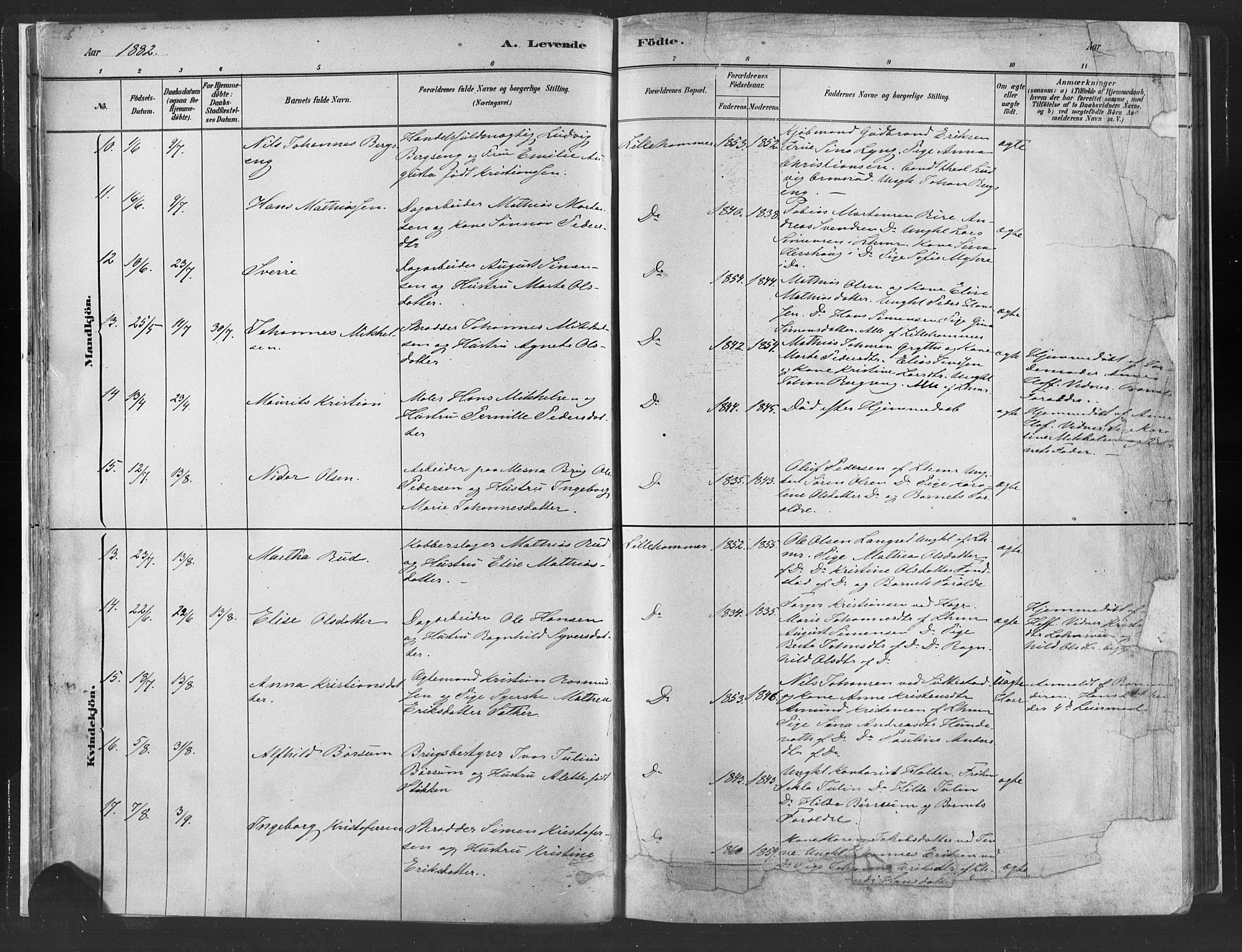Fåberg prestekontor, SAH/PREST-086/H/Ha/Haa/L0010: Parish register (official) no. 10, 1879-1900, p. 16