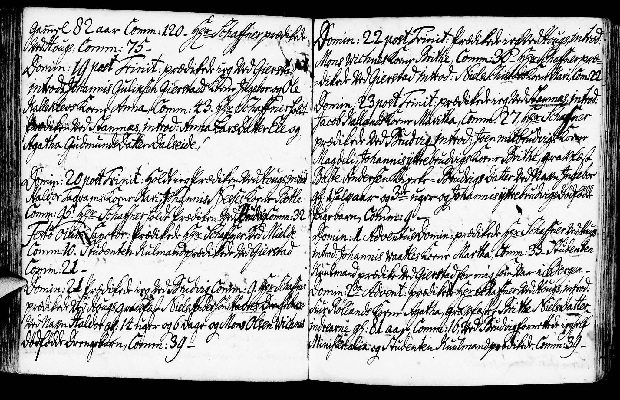 Haus sokneprestembete, AV/SAB-A-75601/H/Haa: Parish register (official) no. A 7, 1748-1766, p. 85