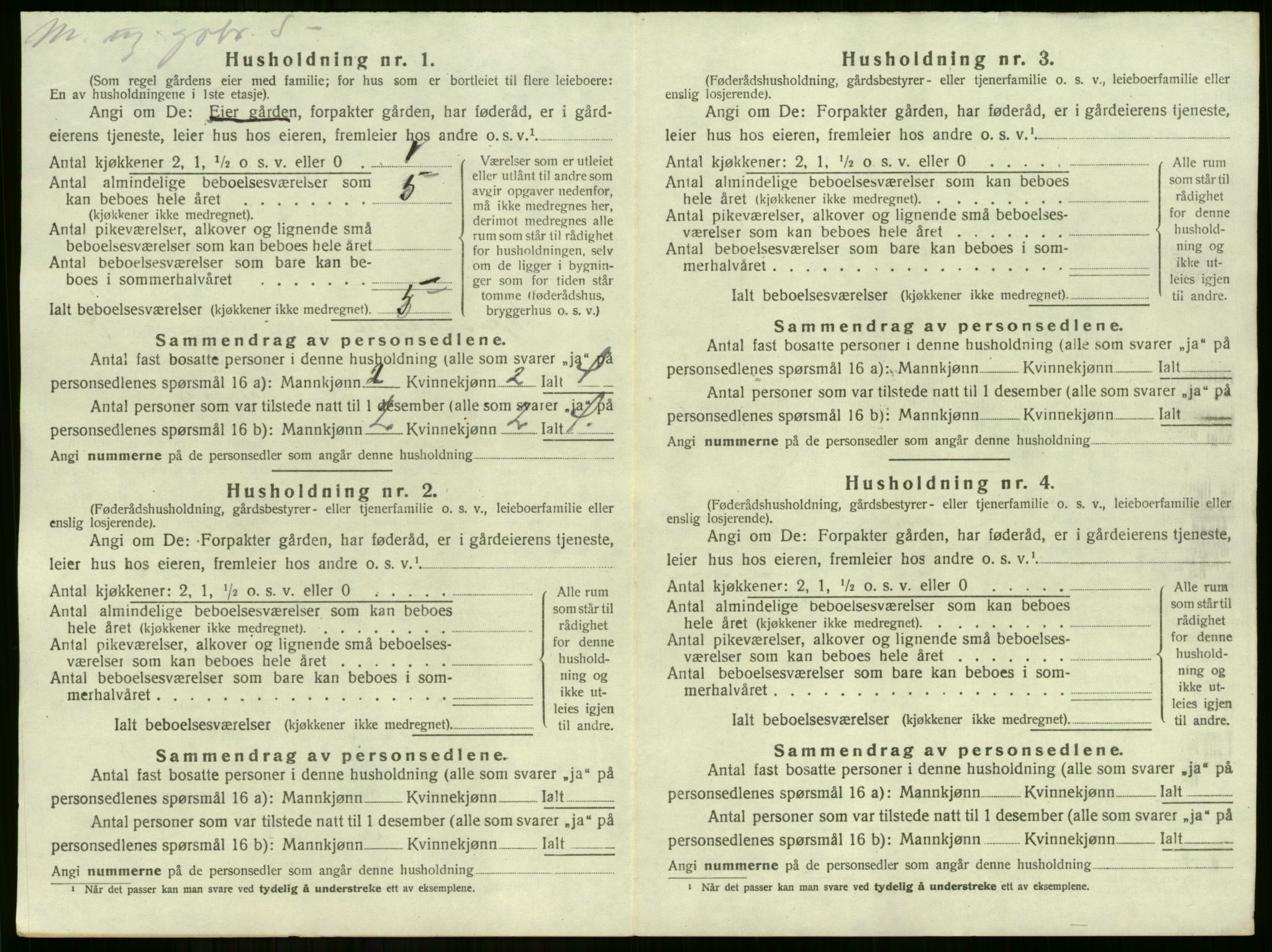 SAKO, 1920 census for Tyristrand, 1920, p. 599