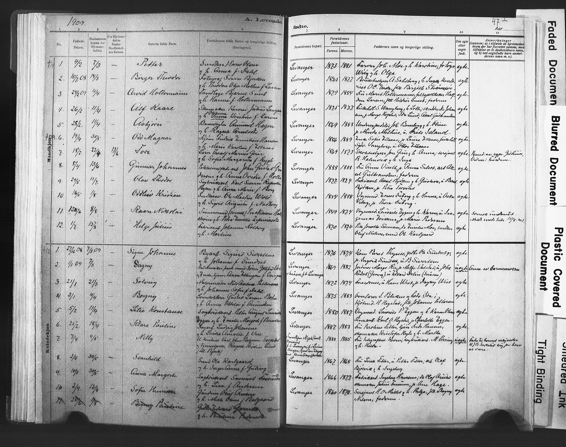 Ministerialprotokoller, klokkerbøker og fødselsregistre - Nord-Trøndelag, SAT/A-1458/720/L0189: Parish register (official) no. 720A05, 1880-1911, p. 47
