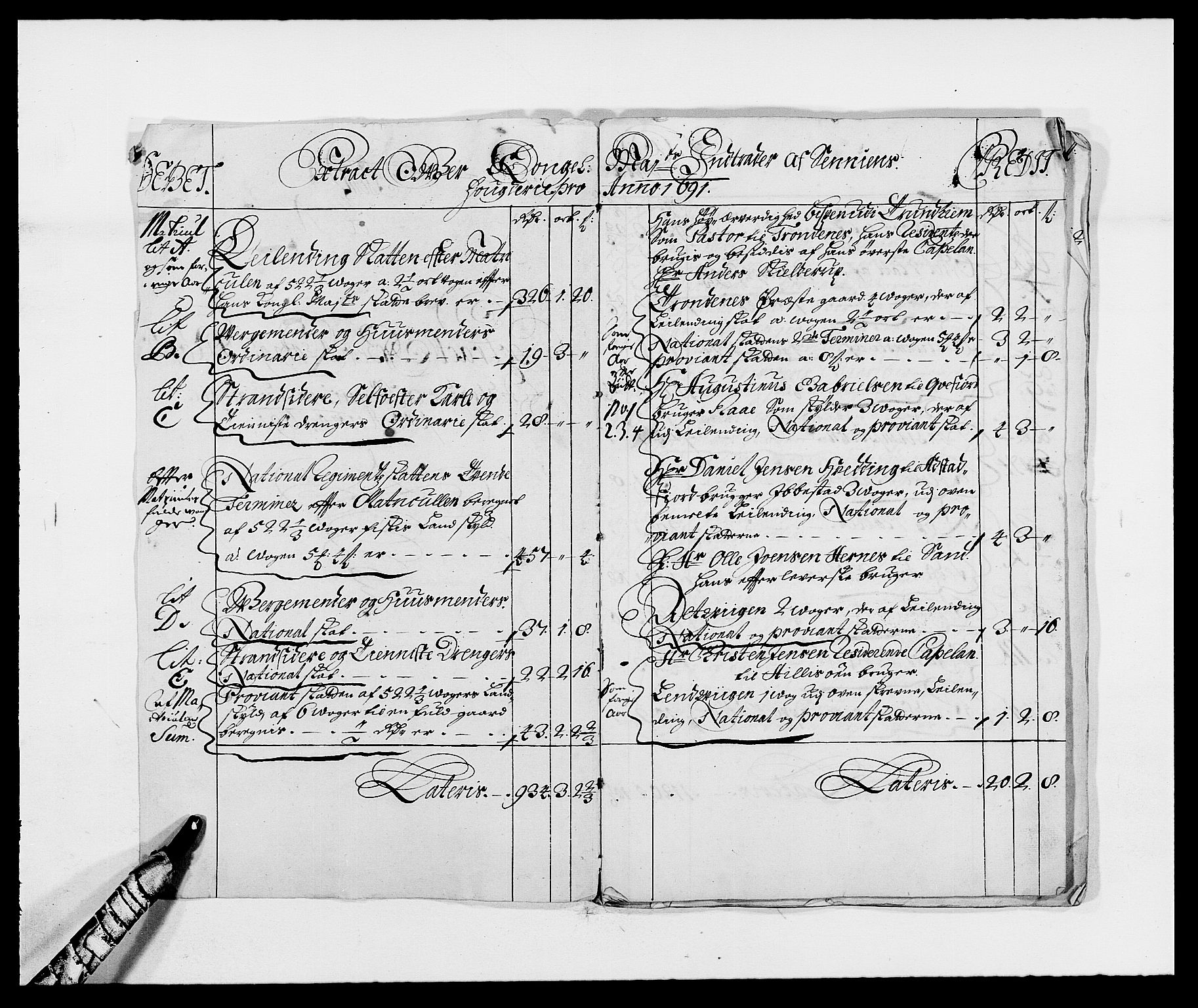 Rentekammeret inntil 1814, Reviderte regnskaper, Fogderegnskap, AV/RA-EA-4092/R68/L4752: Fogderegnskap Senja og Troms, 1691-1693, p. 3