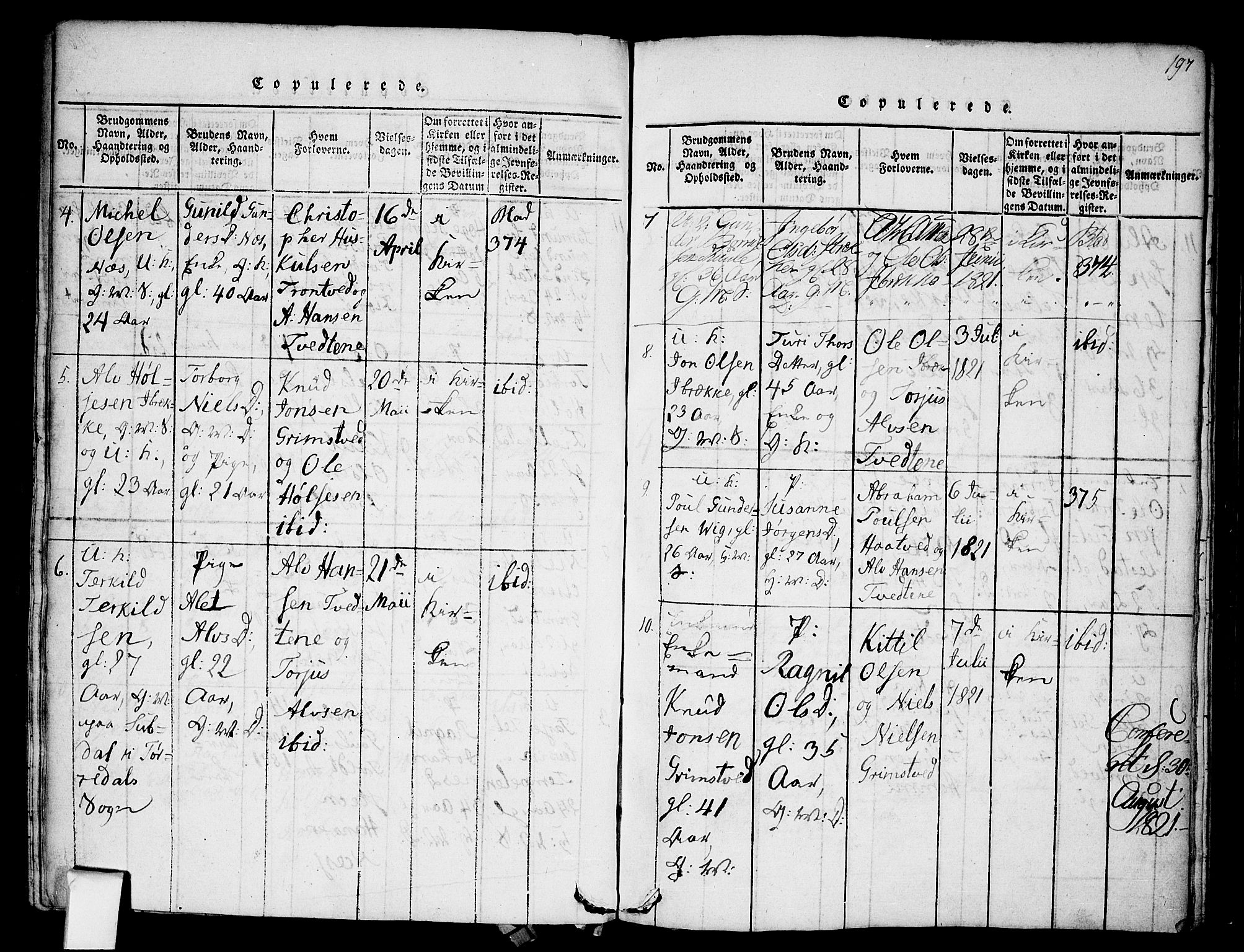 Nissedal kirkebøker, AV/SAKO-A-288/F/Fa/L0002: Parish register (official) no. I 2, 1814-1845, p. 197