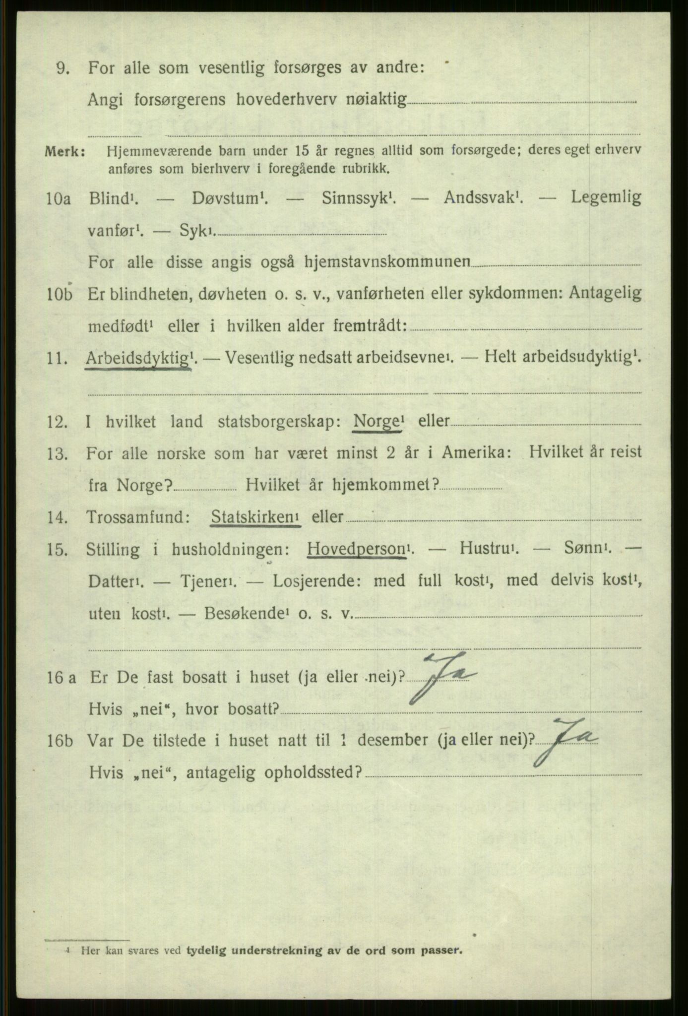 SAB, 1920 census for Voss, 1920, p. 19246