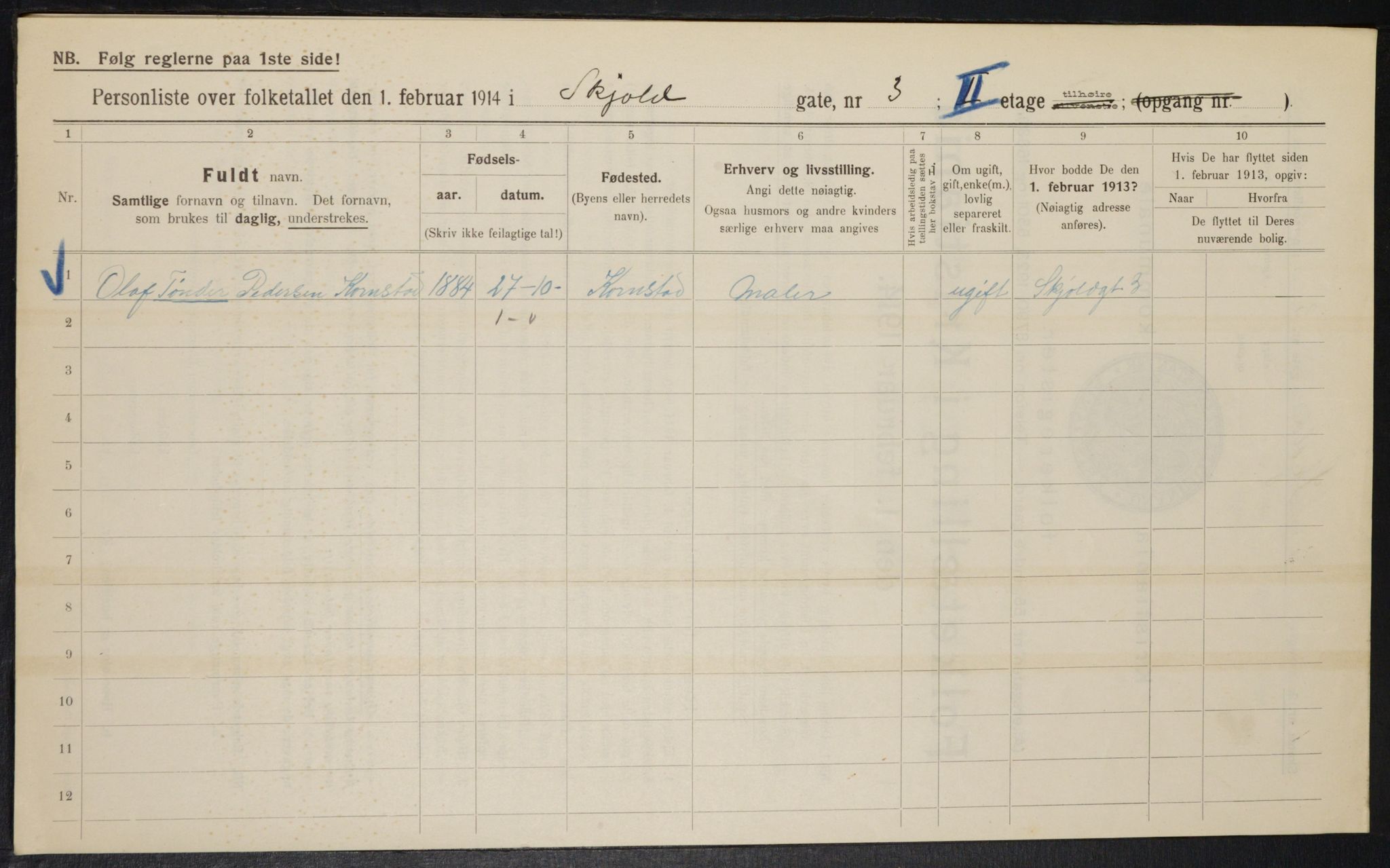 OBA, Municipal Census 1914 for Kristiania, 1914, p. 96043