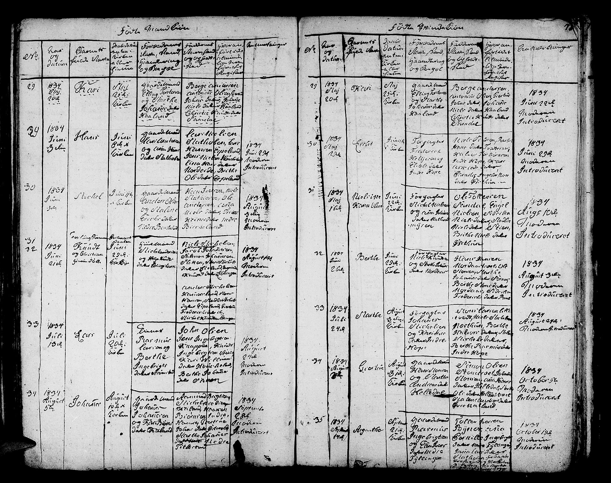 Fana Sokneprestembete, AV/SAB-A-75101/H/Hab/Habc/L0001: Parish register (copy) no. C 1, 1824-1837, p. 78