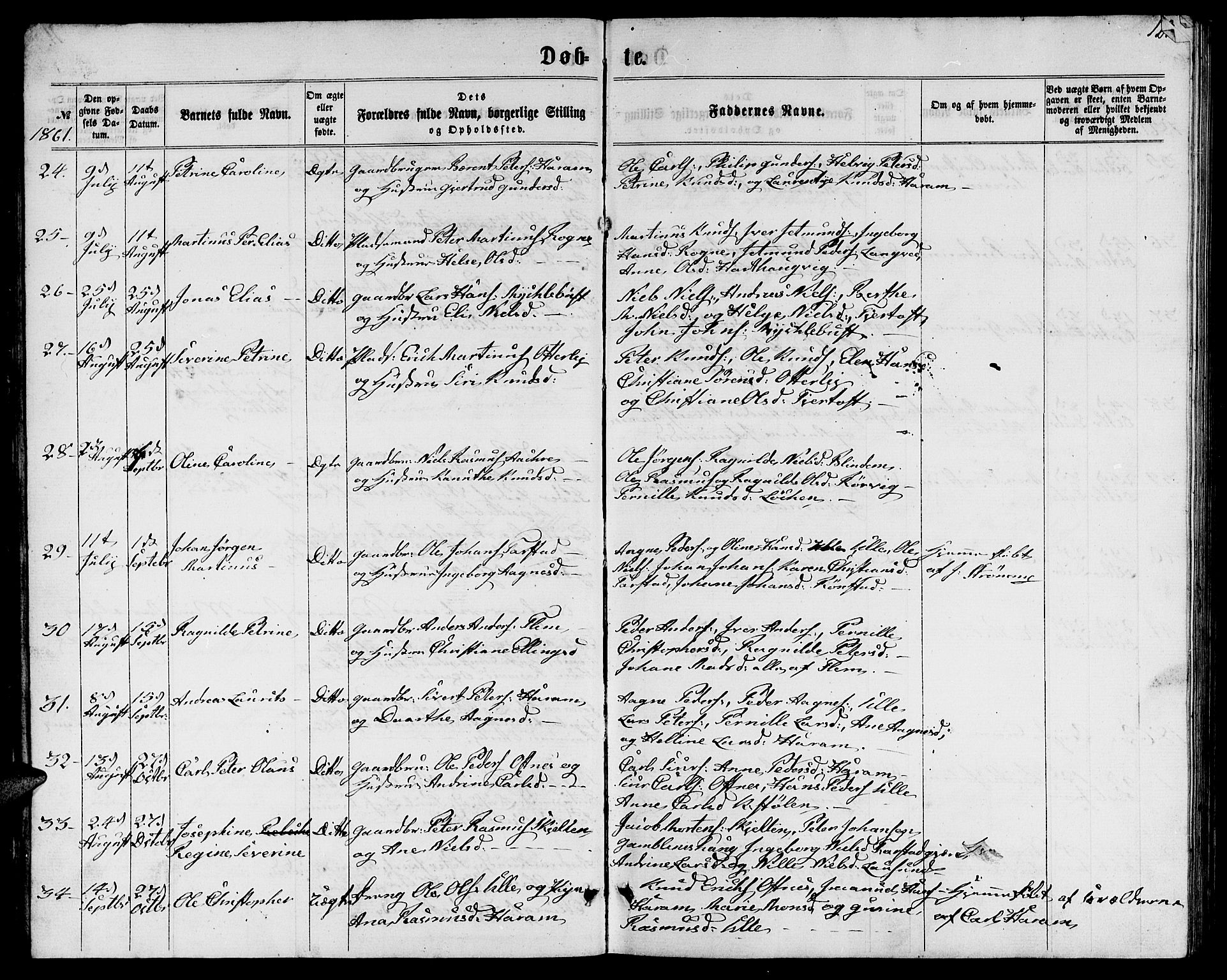Ministerialprotokoller, klokkerbøker og fødselsregistre - Møre og Romsdal, SAT/A-1454/536/L0508: Parish register (copy) no. 536C03, 1860-1870, p. 12