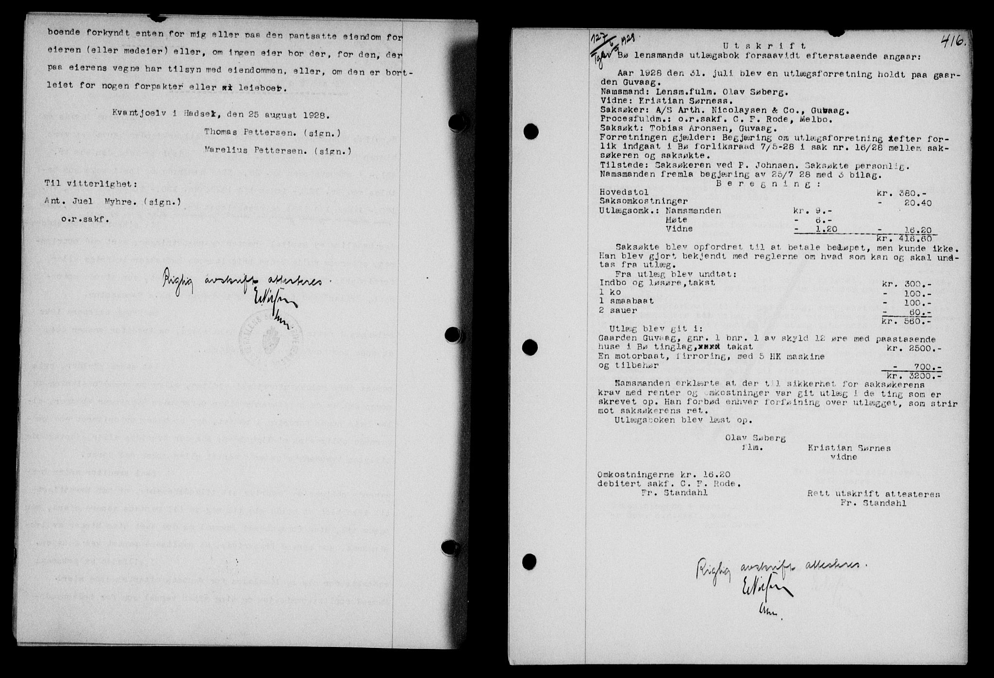 Vesterålen sorenskriveri, SAT/A-4180/1/2/2Ca/L0046: Mortgage book no. 39, 1928-1928, Deed date: 06.09.1928