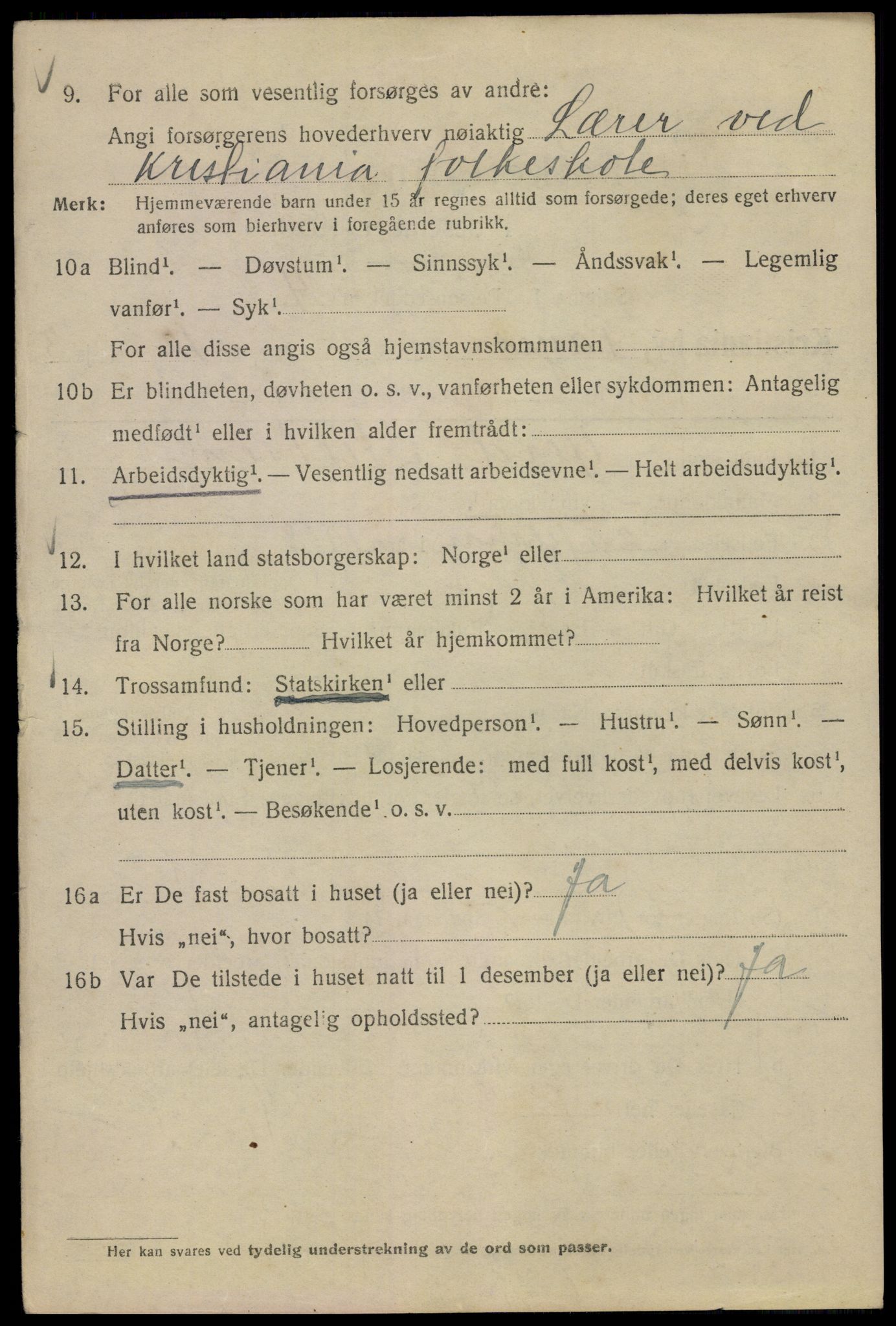 SAO, 1920 census for Kristiania, 1920, p. 228604