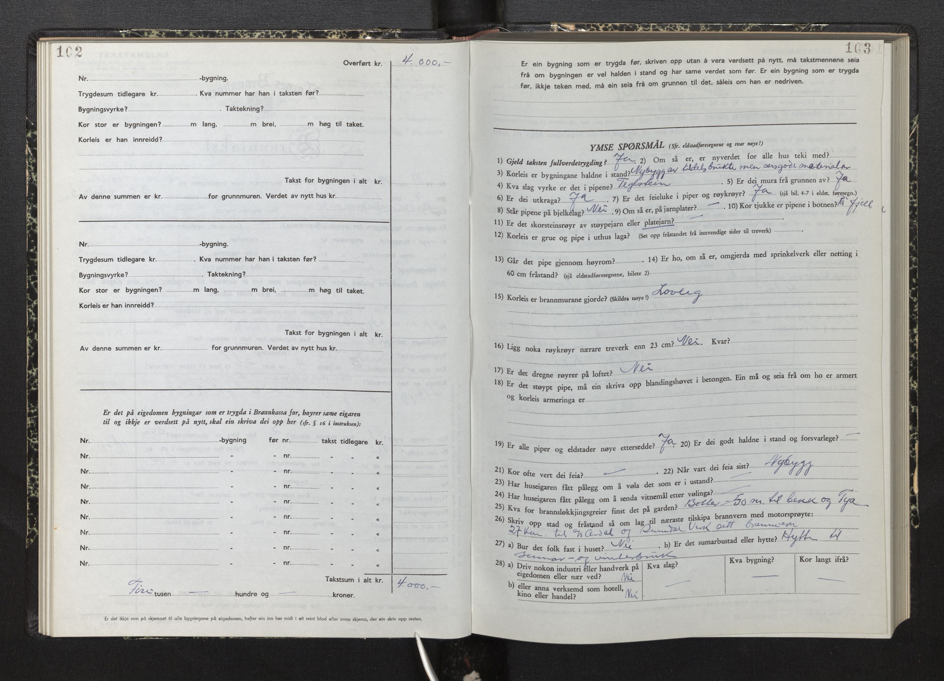 Lensmannen i Årdal, AV/SAB-A-30501/0012/L0012: Branntakstprotokoll, skjematakst, 1949-1955, p. 102-103