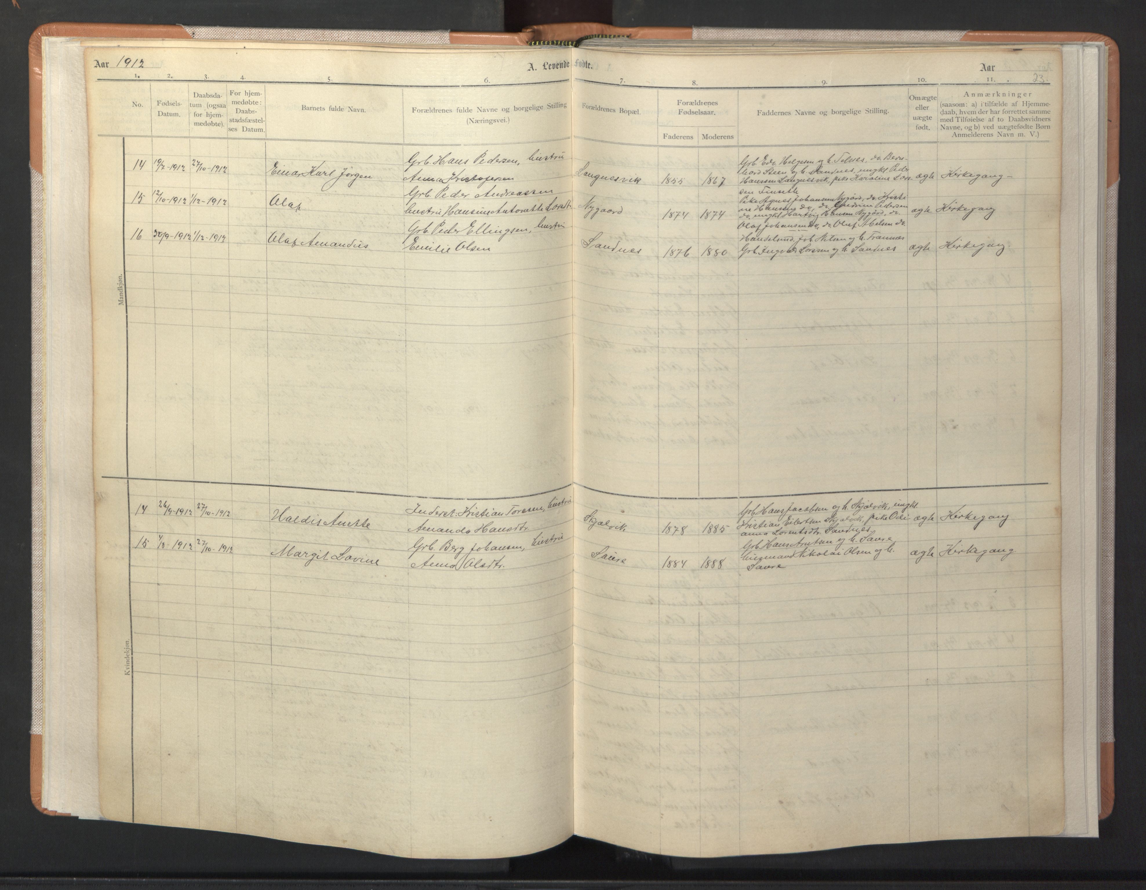 Ministerialprotokoller, klokkerbøker og fødselsregistre - Nordland, SAT/A-1459/806/L0117: Parish register (copy) no. 806C01, 1905-1957, p. 23