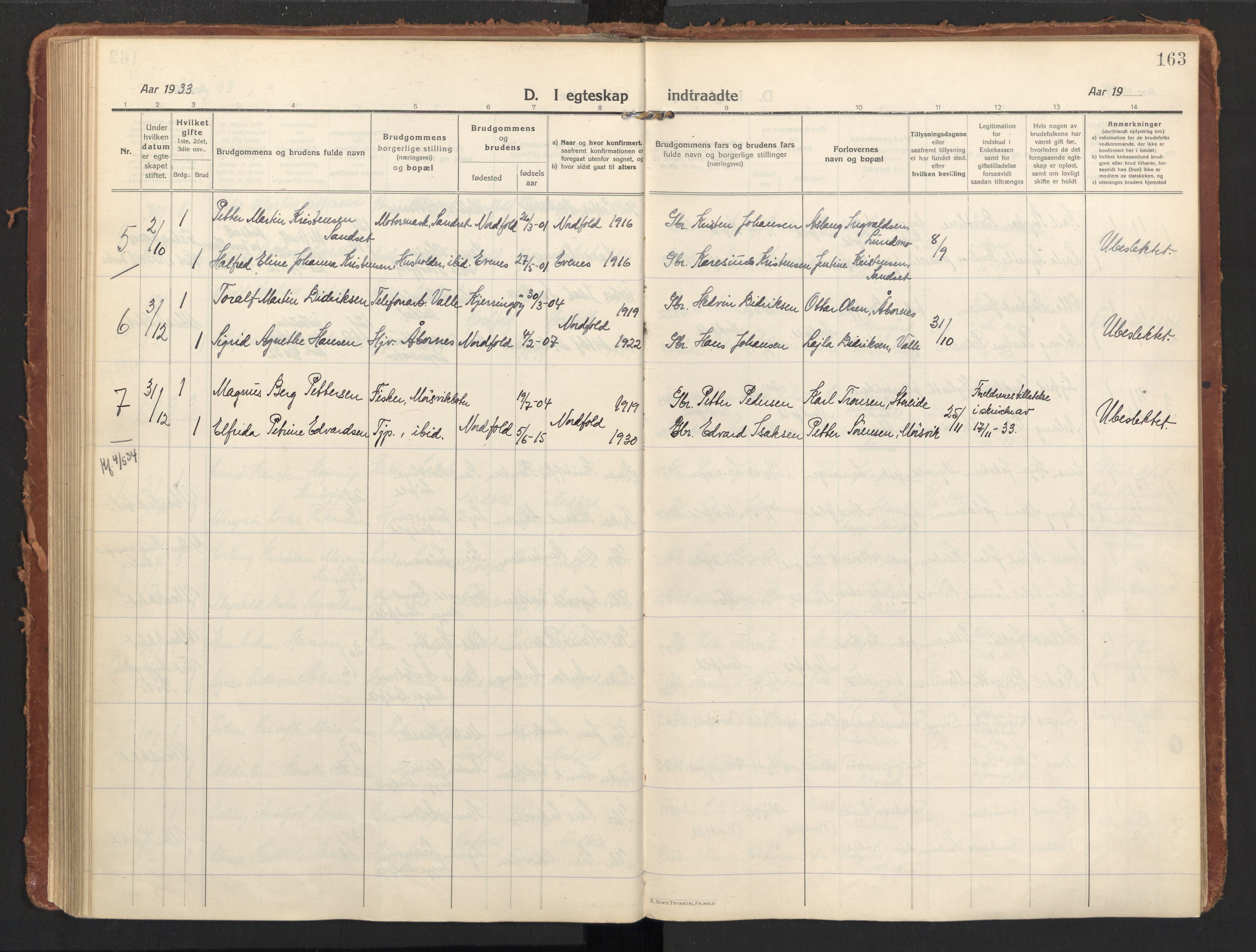 Ministerialprotokoller, klokkerbøker og fødselsregistre - Nordland, AV/SAT-A-1459/858/L0833: Parish register (official) no. 858A03, 1916-1934, p. 163