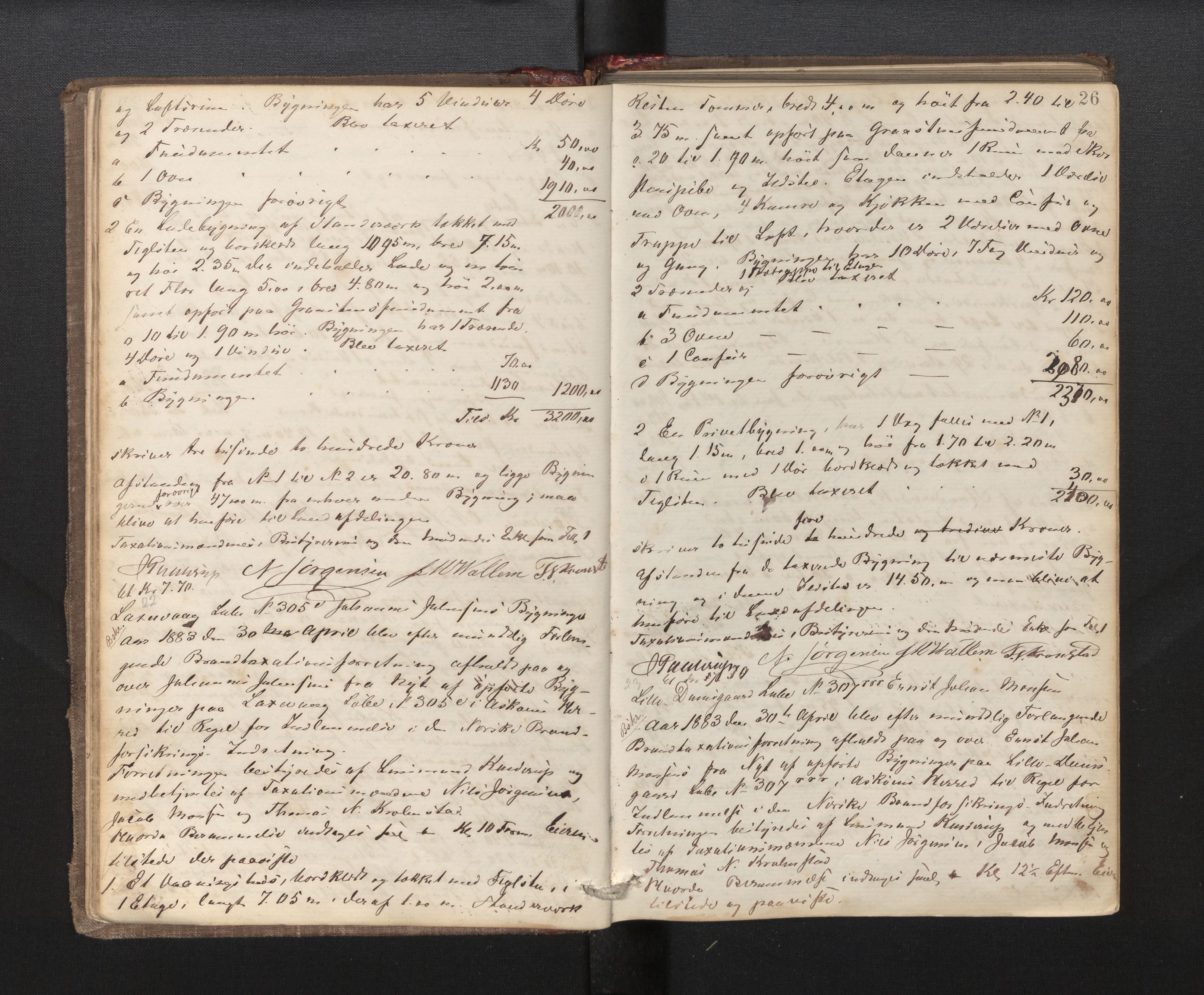 Lensmannen i Årstad, AV/SAB-A-36201/0012/L0007: Branntakstprotokoll, 1882-1889, p. 26