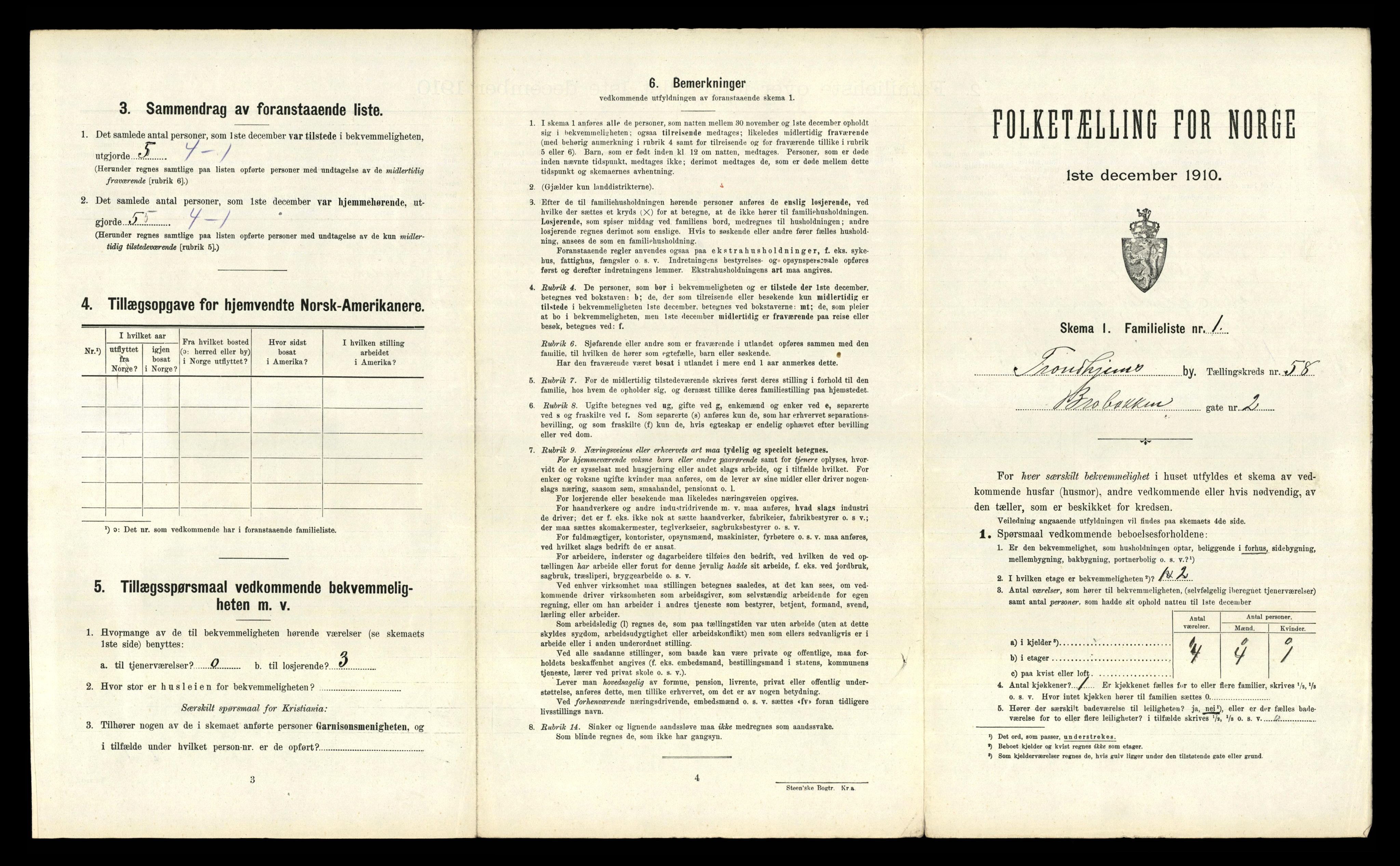 RA, 1910 census for Trondheim, 1910, p. 14613