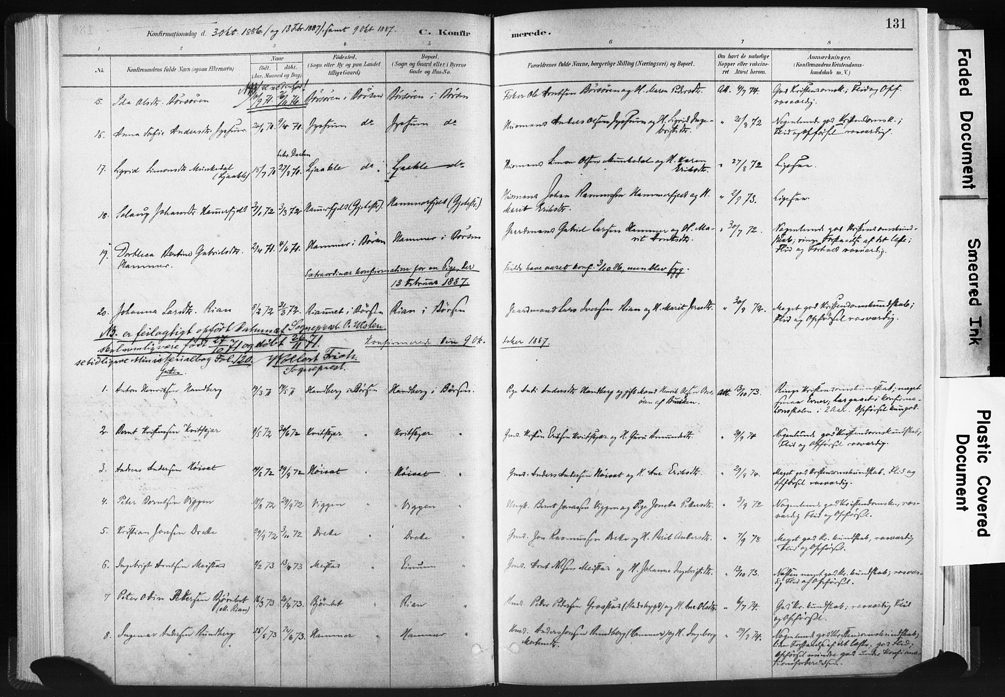 Ministerialprotokoller, klokkerbøker og fødselsregistre - Sør-Trøndelag, SAT/A-1456/665/L0773: Parish register (official) no. 665A08, 1879-1905, p. 131