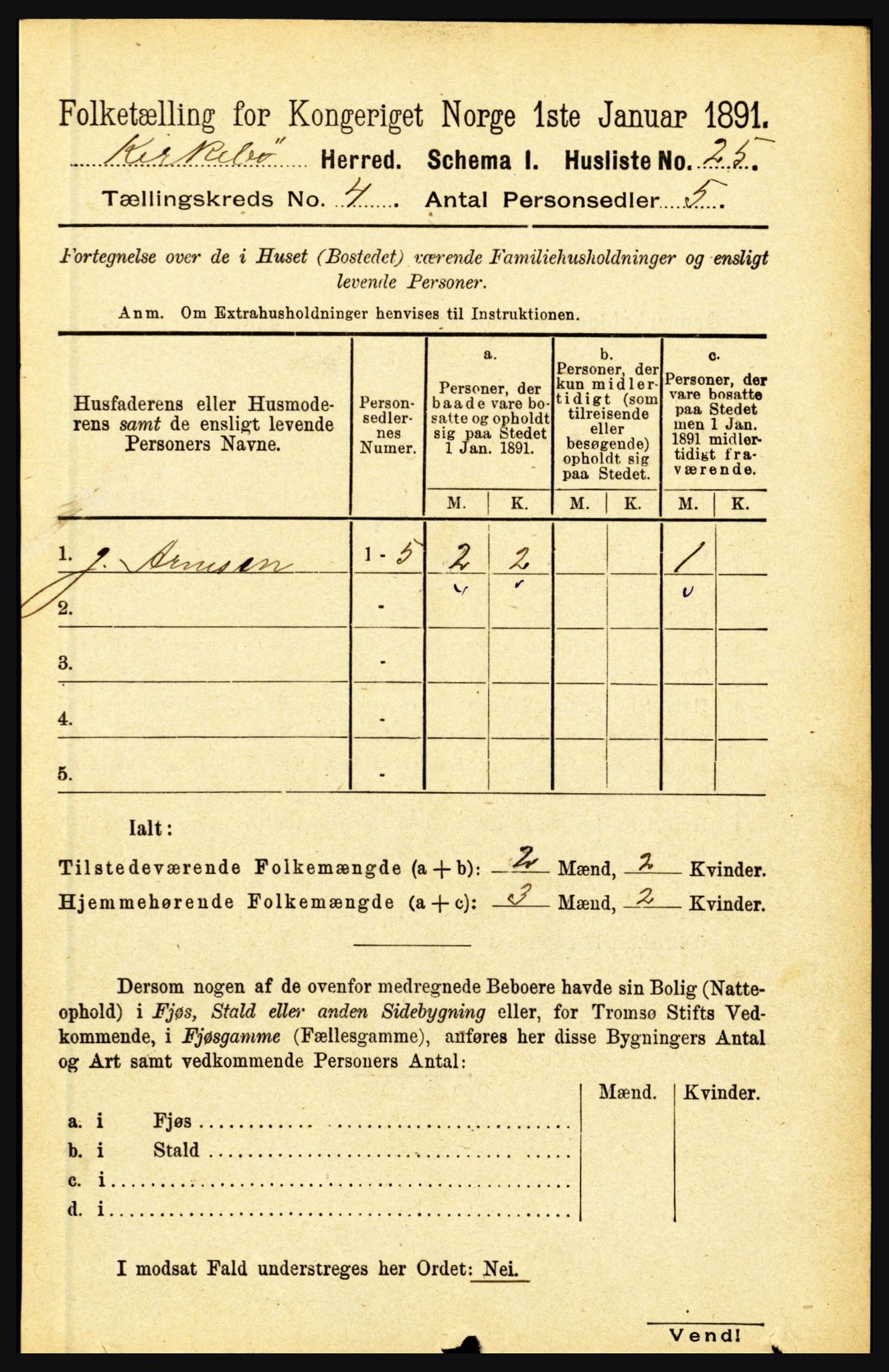 RA, 1891 census for 1416 Kyrkjebø, 1891, p. 860