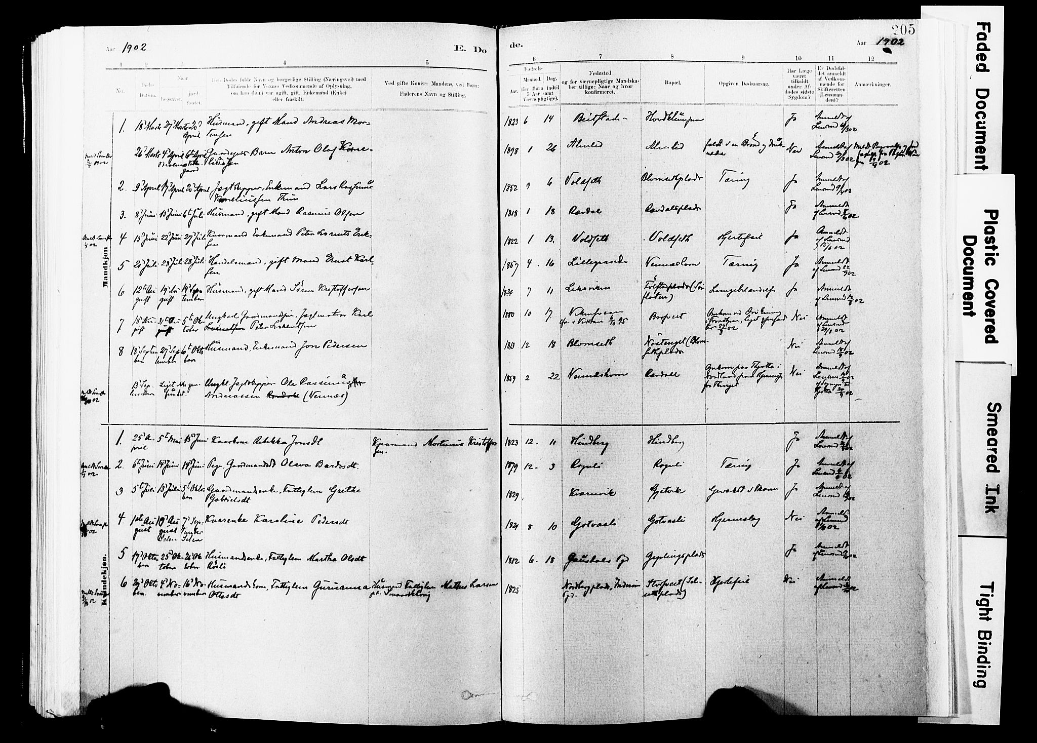 Ministerialprotokoller, klokkerbøker og fødselsregistre - Nord-Trøndelag, SAT/A-1458/744/L0420: Parish register (official) no. 744A04, 1882-1904, p. 205