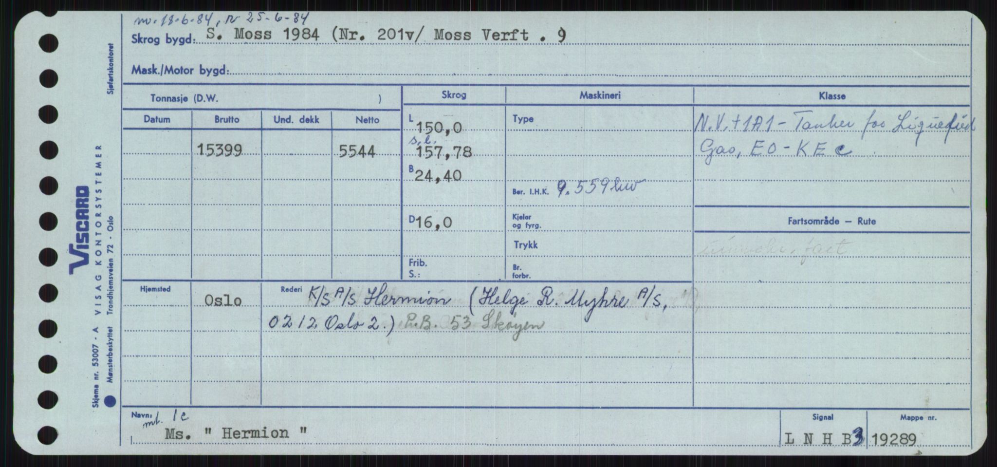 Sjøfartsdirektoratet med forløpere, Skipsmålingen, RA/S-1627/H/Ha/L0002/0002: Fartøy, Eik-Hill / Fartøy, G-Hill, p. 863