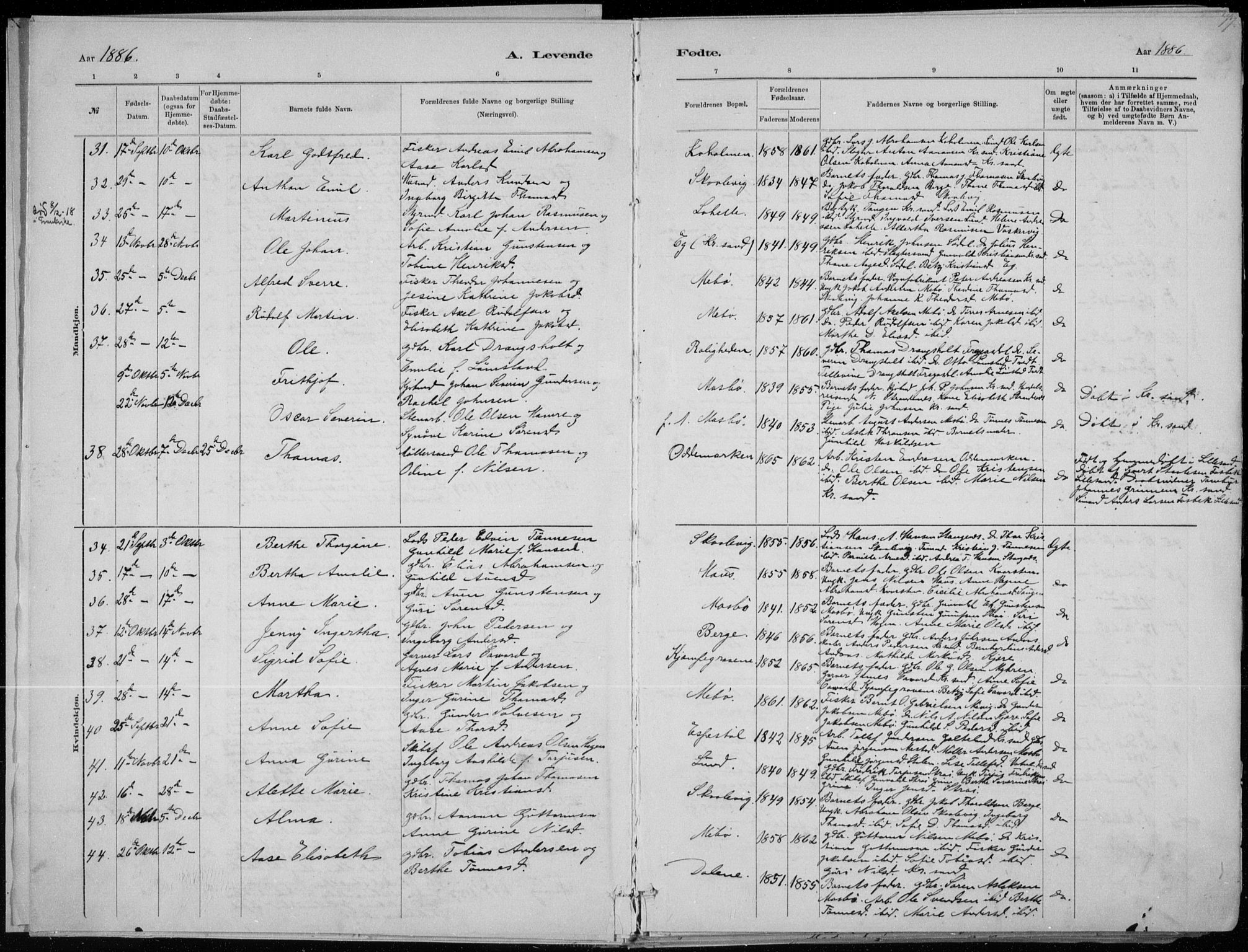 Oddernes sokneprestkontor, AV/SAK-1111-0033/F/Fa/Faa/L0009: Parish register (official) no. A 9, 1884-1896, p. 17