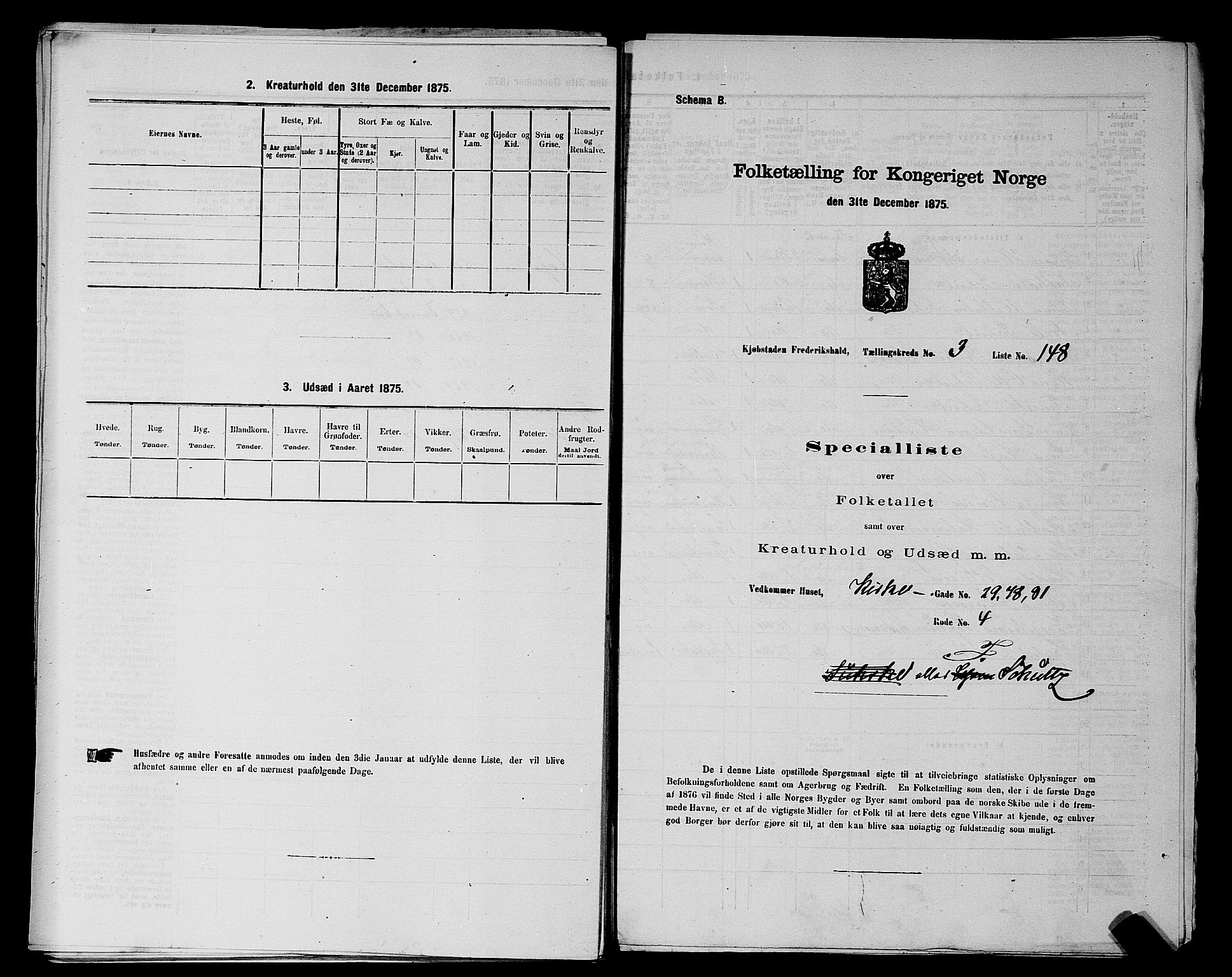 RA, 1875 census for 0101P Fredrikshald, 1875, p. 348