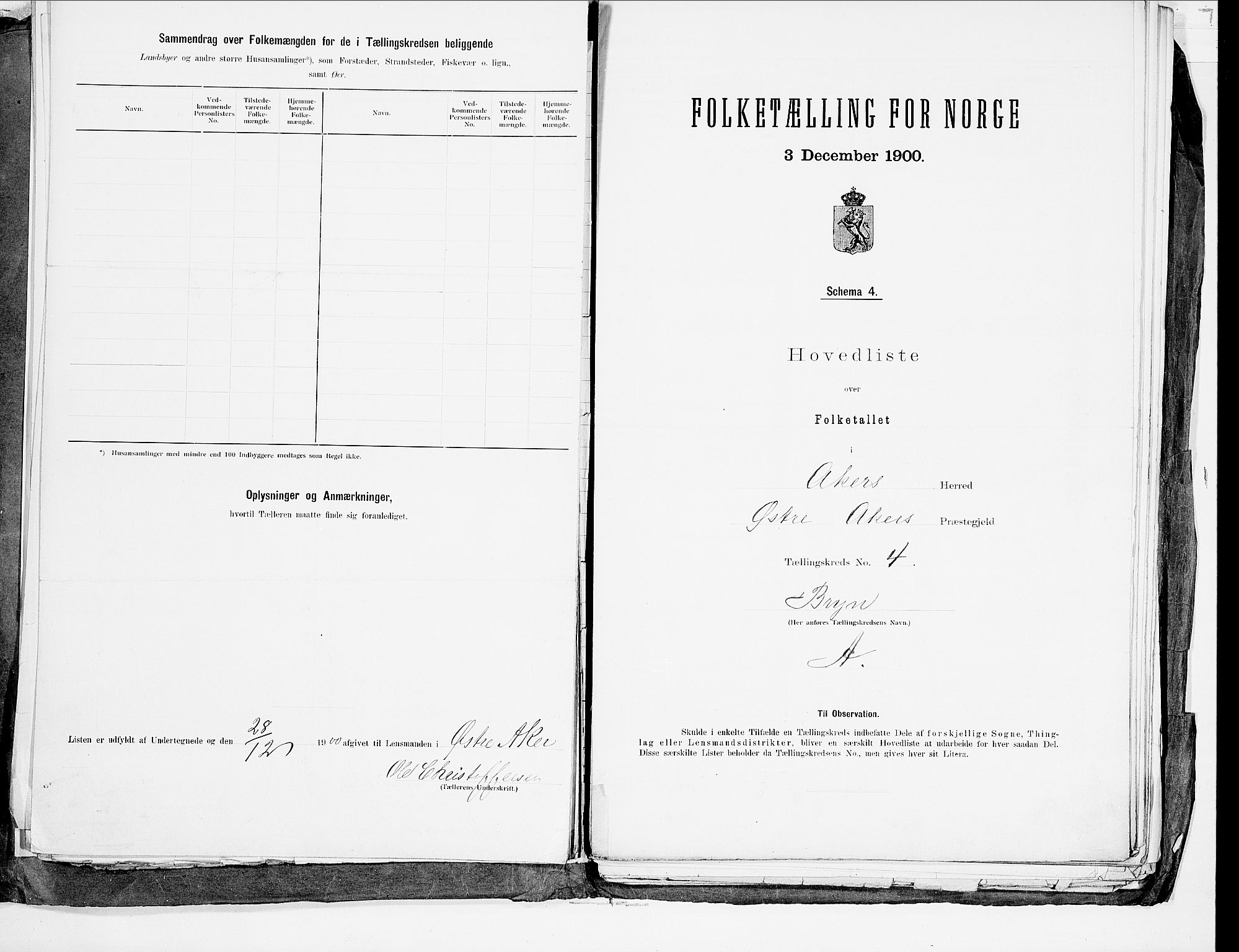 SAO, 1900 census for Aker, 1900, p. 17