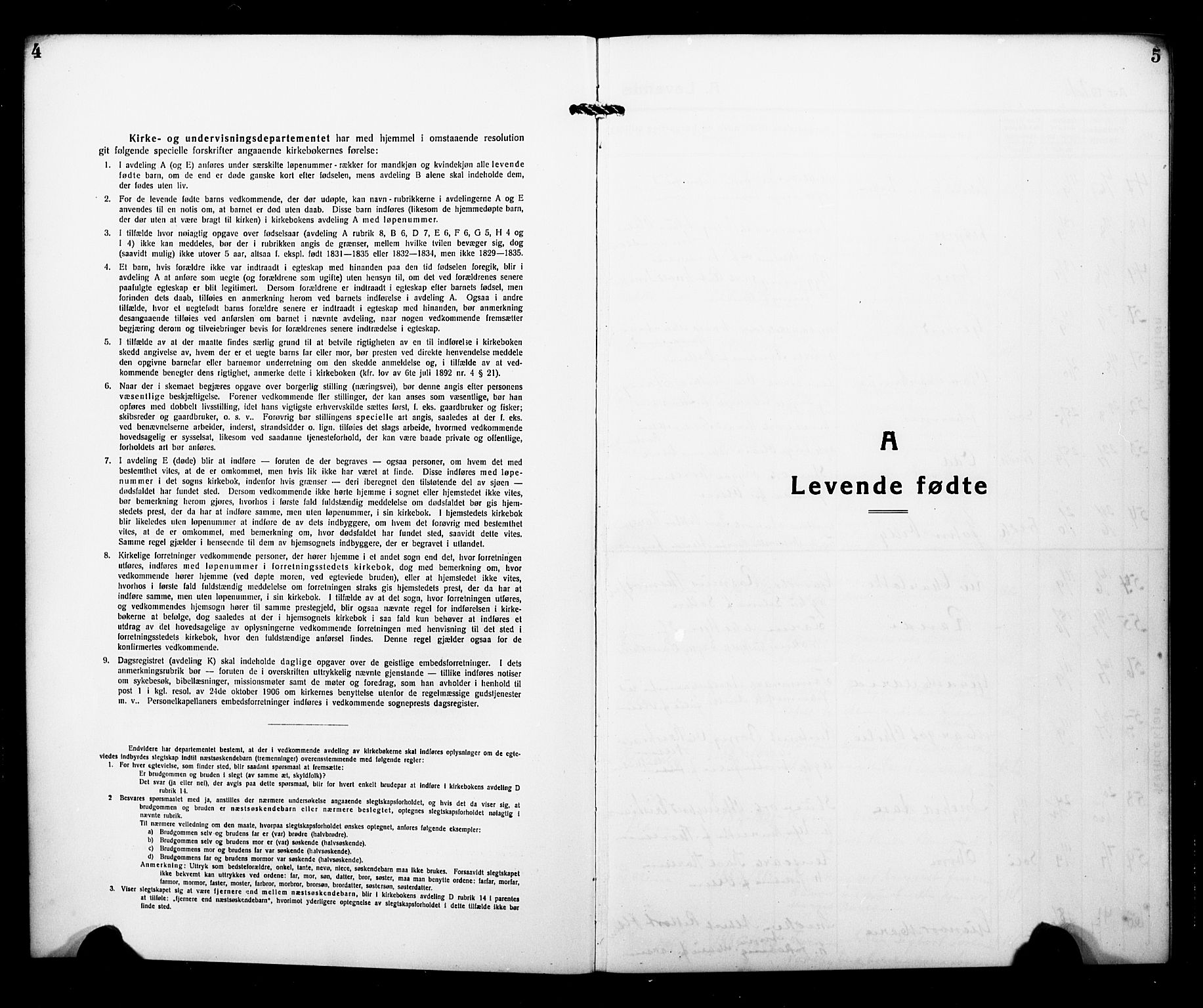 Tune prestekontor Kirkebøker, AV/SAO-A-2007/G/Ga/L0004: Parish register (copy) no. I 4, 1919-1928, p. 4-5