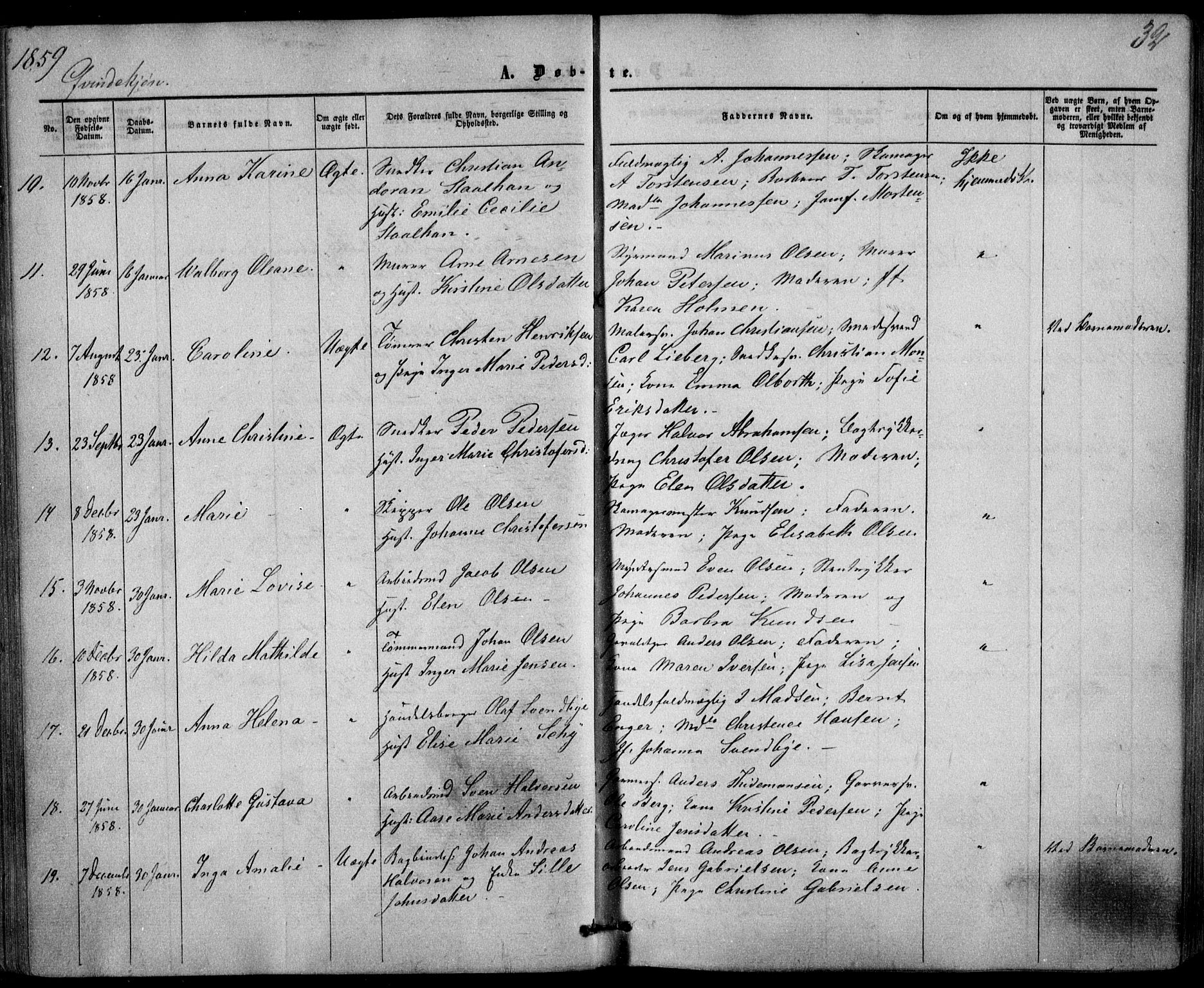Trefoldighet prestekontor Kirkebøker, SAO/A-10882/F/Fa/L0001: Parish register (official) no. I 1, 1858-1863, p. 32