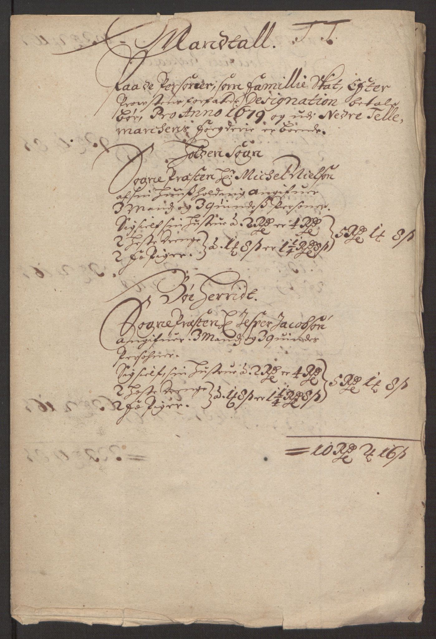 Rentekammeret inntil 1814, Reviderte regnskaper, Fogderegnskap, RA/EA-4092/R35/L2072: Fogderegnskap Øvre og Nedre Telemark, 1679, p. 243
