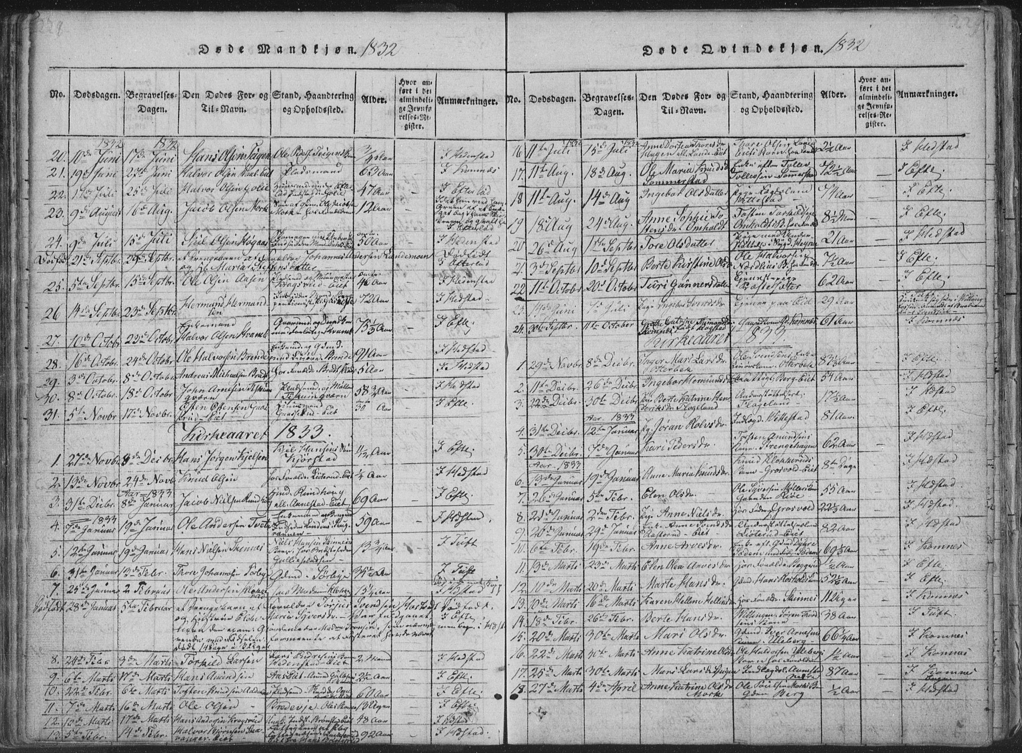 Sandsvær kirkebøker, AV/SAKO-A-244/F/Fa/L0004: Parish register (official) no. I 4, 1817-1839, p. 228-229