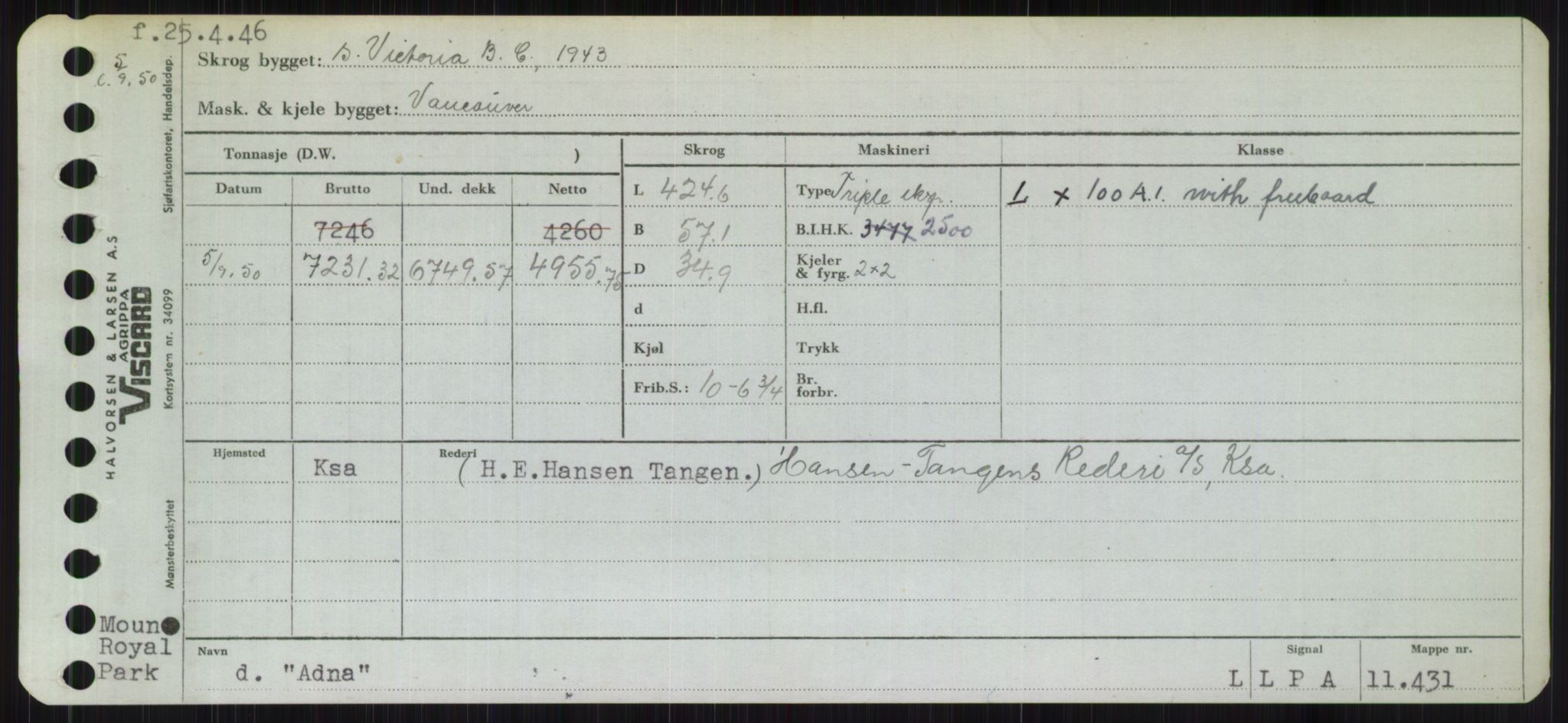 Sjøfartsdirektoratet med forløpere, Skipsmålingen, AV/RA-S-1627/H/Hb/L0001: Fartøy, A-D, p. 5