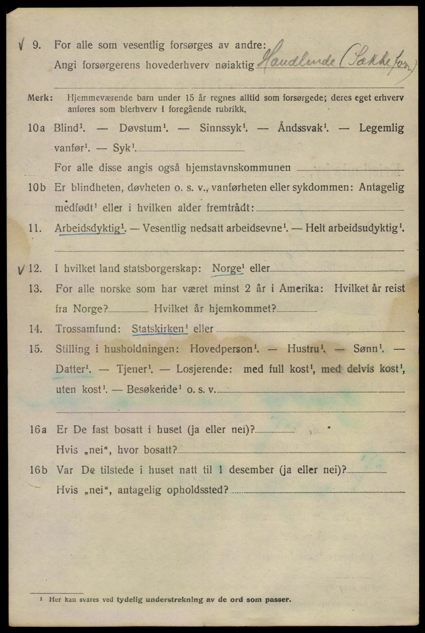 SAO, 1920 census for Kristiania, 1920, p. 215094