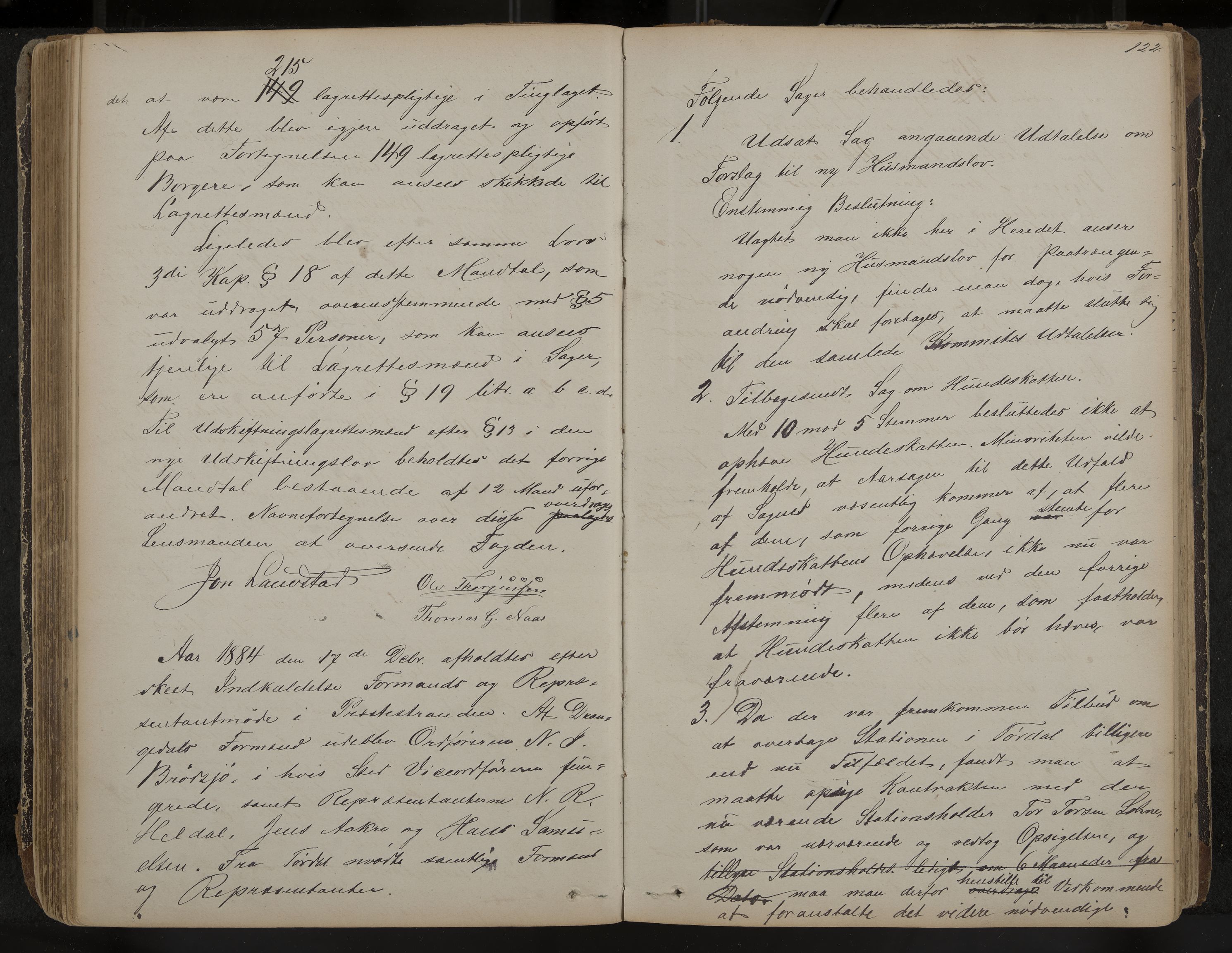 Drangedal formannskap og sentraladministrasjon, IKAK/0817021/A/L0002: Møtebok, 1870-1892, p. 122