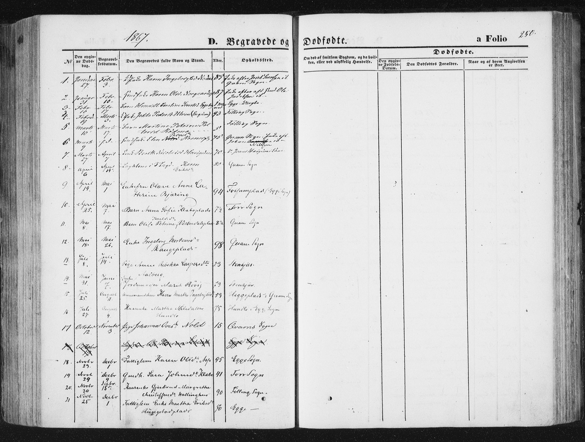 Ministerialprotokoller, klokkerbøker og fødselsregistre - Nord-Trøndelag, SAT/A-1458/746/L0447: Parish register (official) no. 746A06, 1860-1877, p. 250