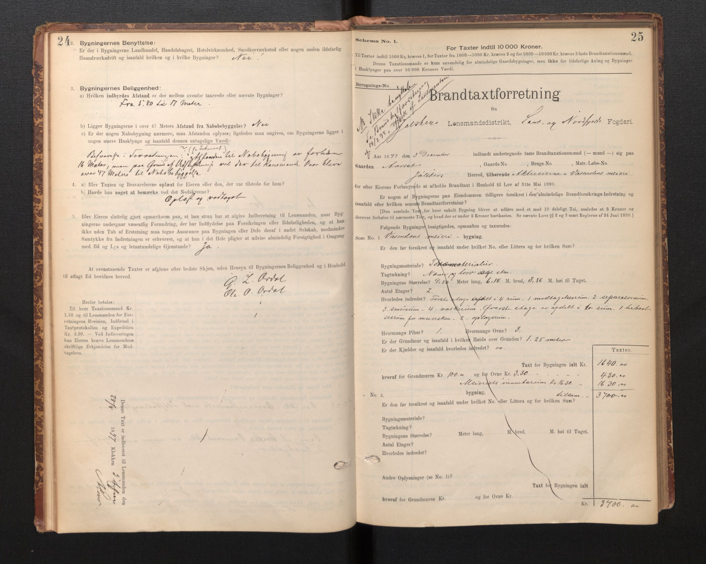 Lensmannen i Jølster, SAB/A-28701/0012/L0004: Branntakstprotokoll, skjematakst, 1895-1923, p. 24-25