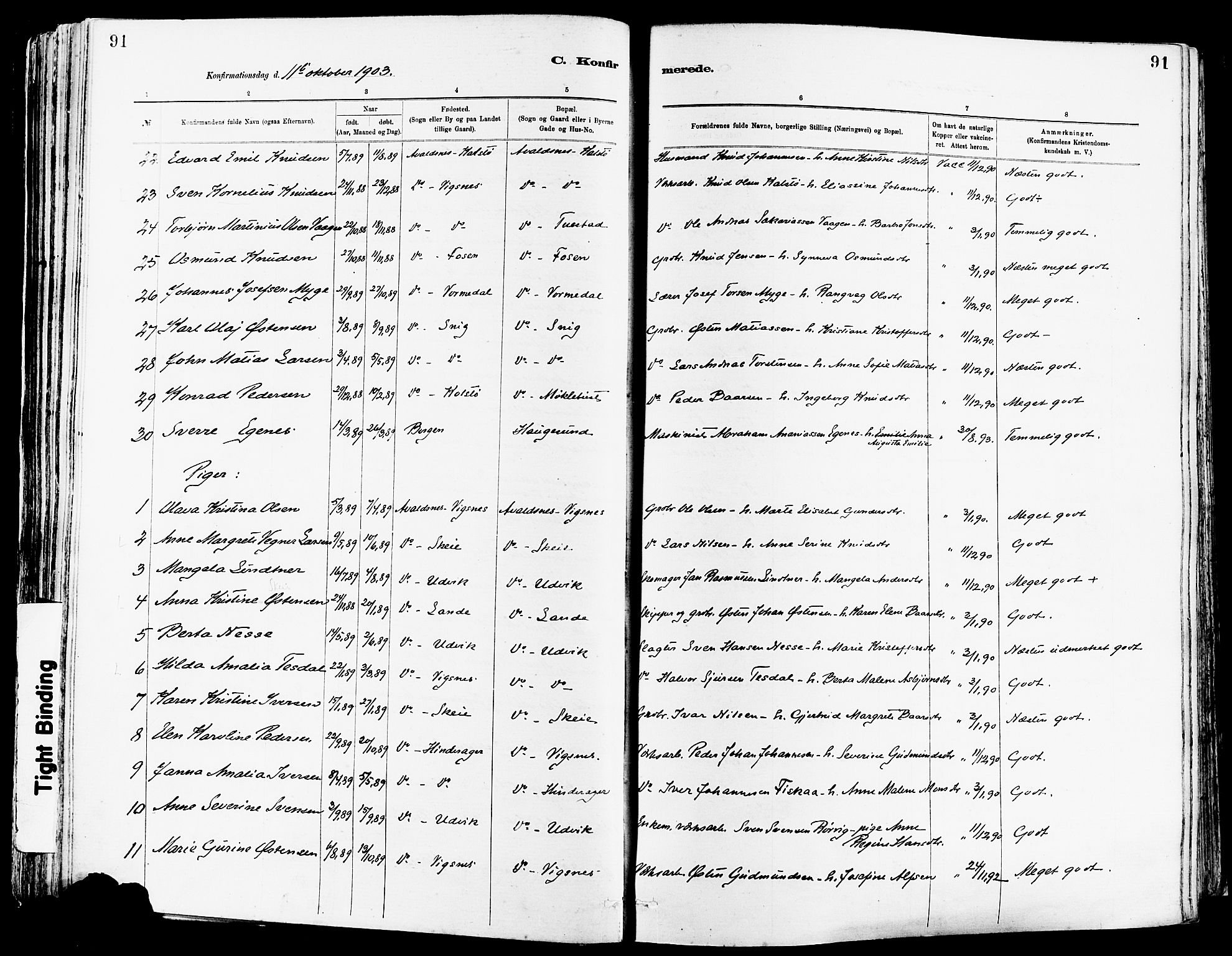 Avaldsnes sokneprestkontor, AV/SAST-A -101851/H/Ha/Haa/L0015: Parish register (official) no. A 15, 1880-1906, p. 91