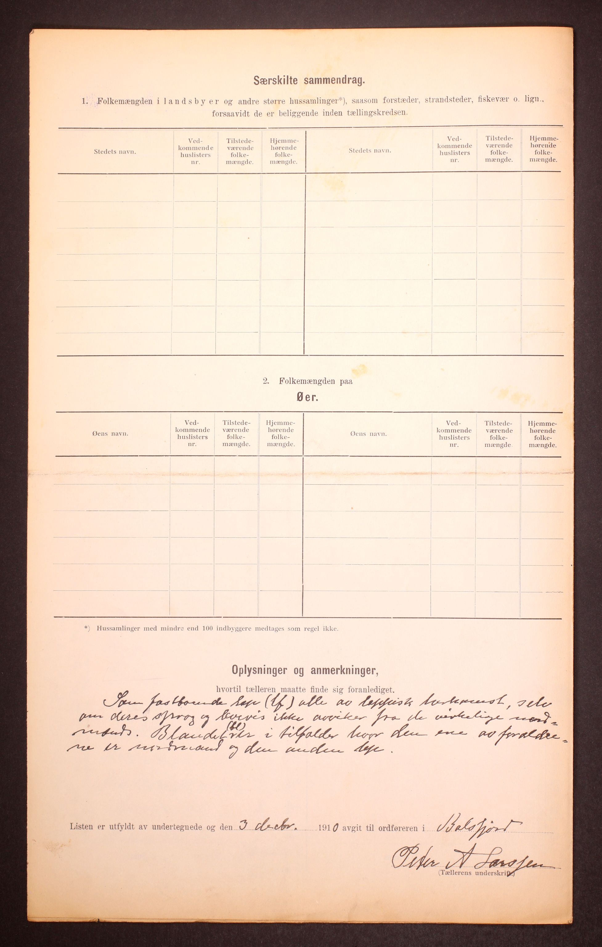 RA, 1910 census for Balsfjord, 1910, p. 36