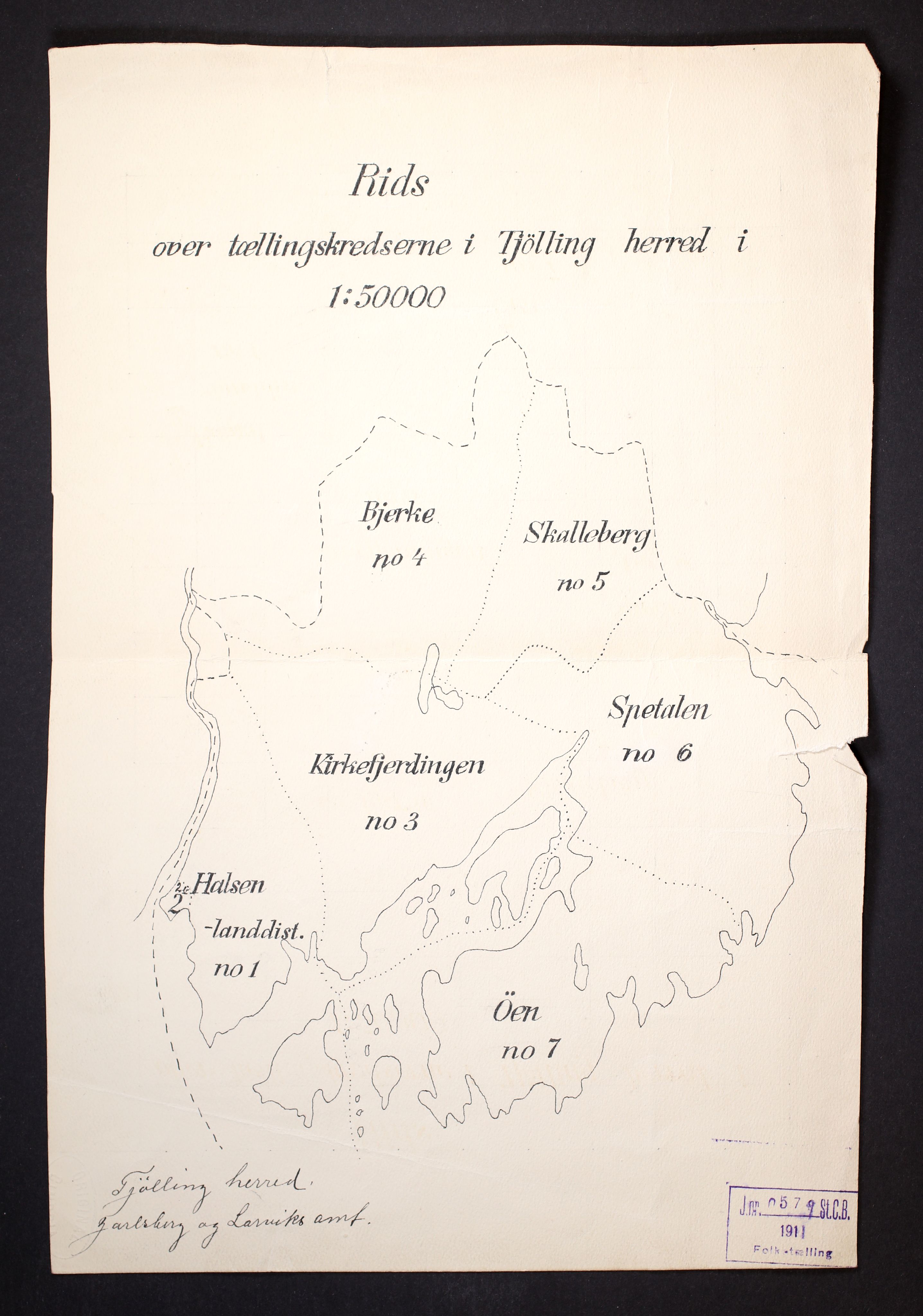 RA, 1910 census for Tjølling, 1910, p. 34