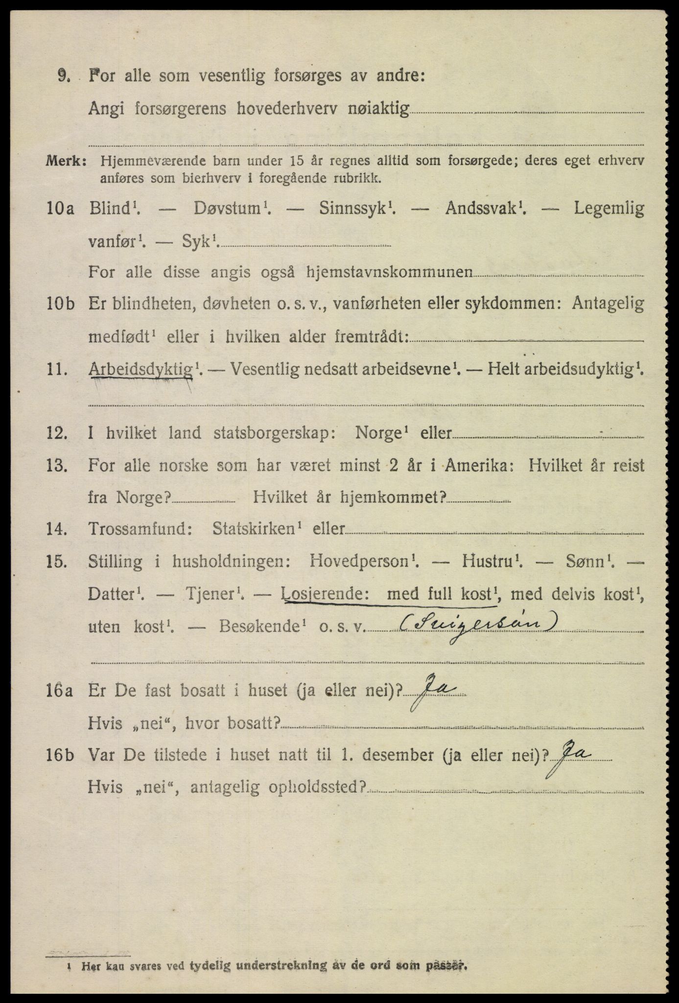 SAH, 1920 census for Fåberg, 1920, p. 10131