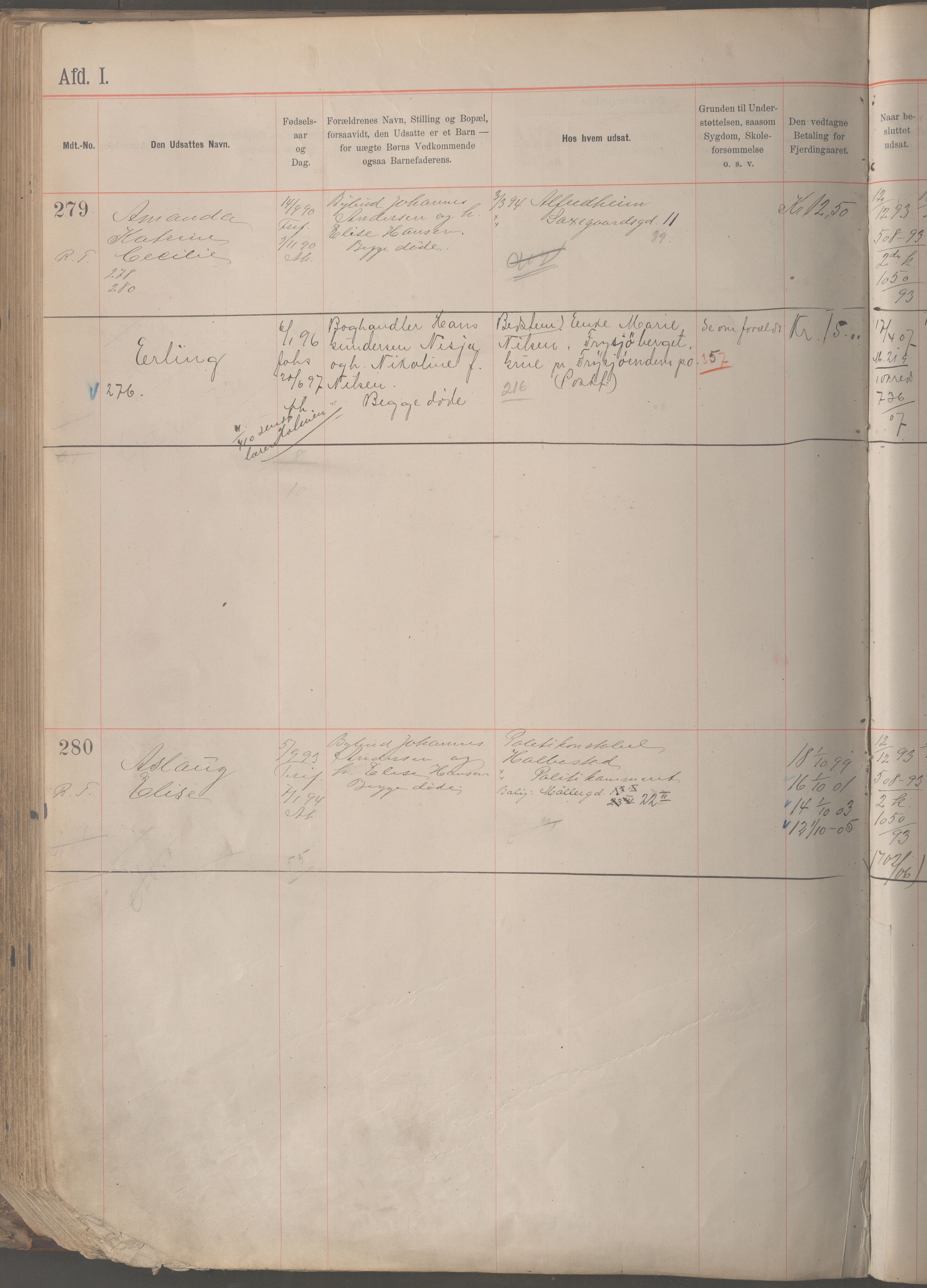 Fattigvesenet, OBA/A-20045/H/Hb/L0005: Manntallsprotokoll. Mnr. 1-399, 1901-1912, p. 165b