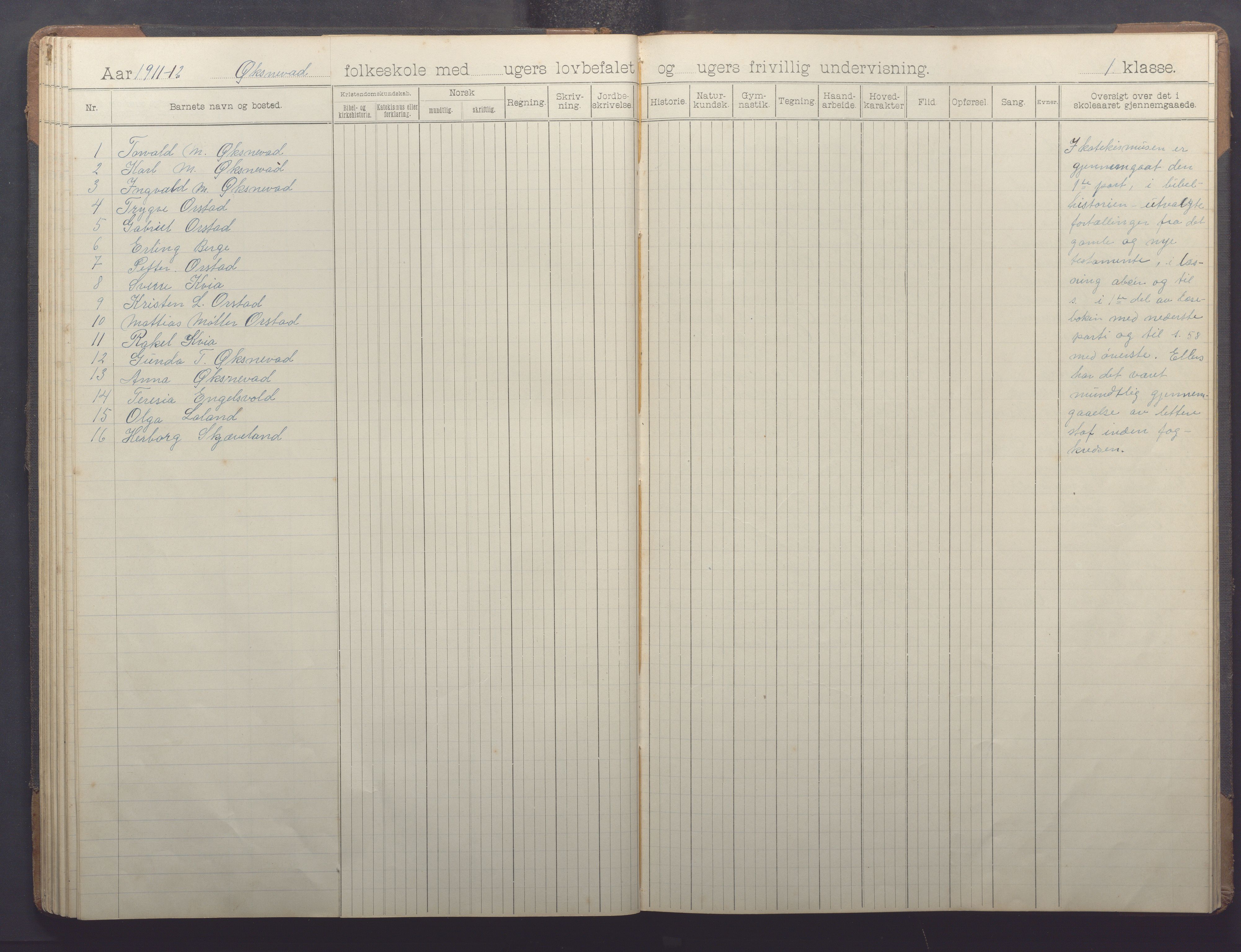 Klepp kommune - Engelsvoll skole, IKAR/K-100299/H/L0001: Skoleprotokoll, 1908-1918, p. 53